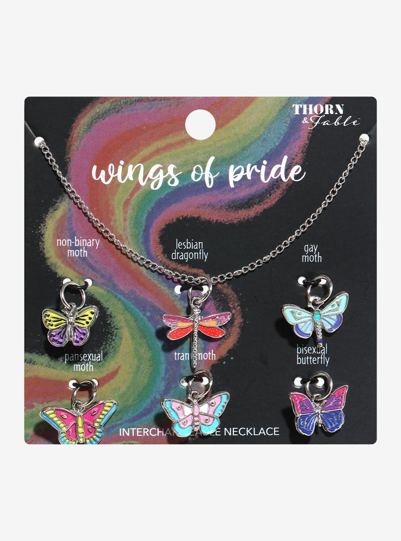 Thorn & Fable Wings Of Pride Interchangeable Charm Necklace Set, , hi-res