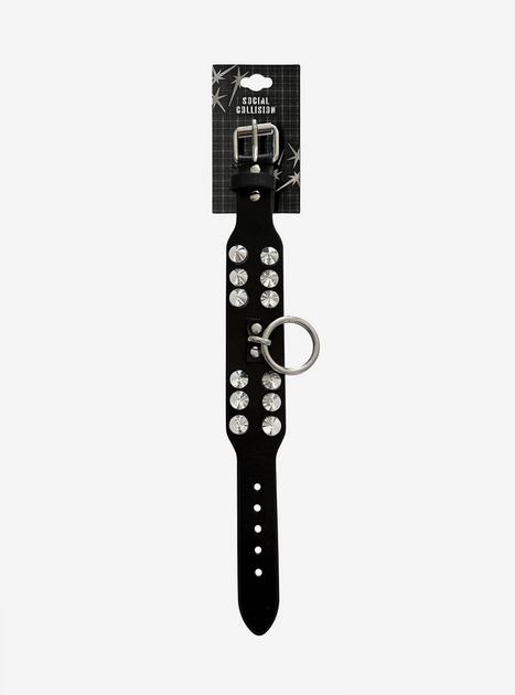 Social Collision Spike O-Ring Cuff Bracelet | Hot Topic