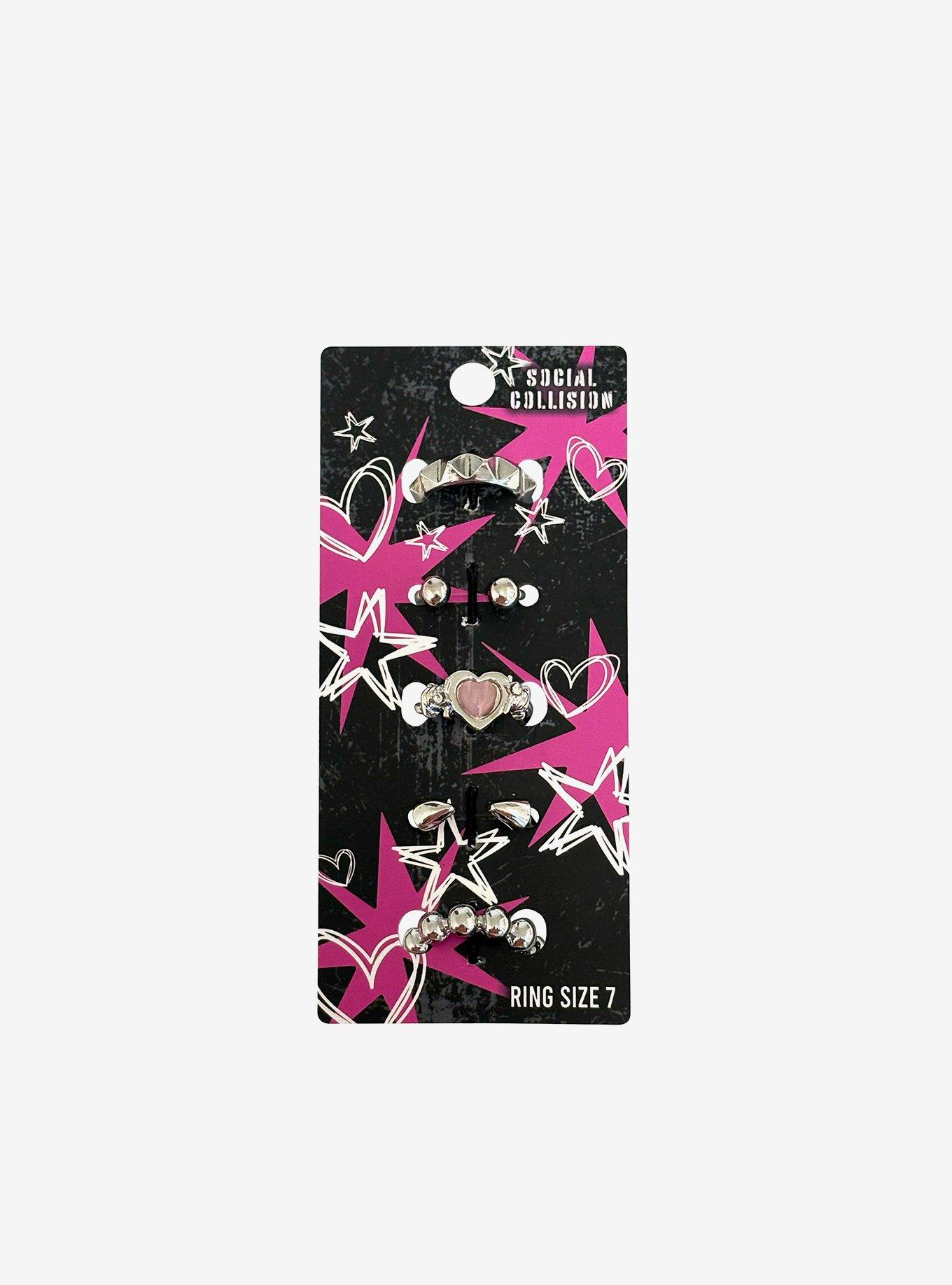 Social Collision Septum Barbell Ring Set, , hi-res