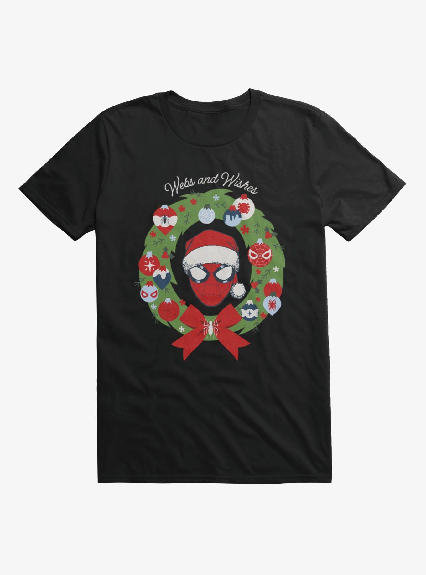 Marvel Spider-Man Merry Webs And Wishes Wreath T-Shirt, , hi-res
