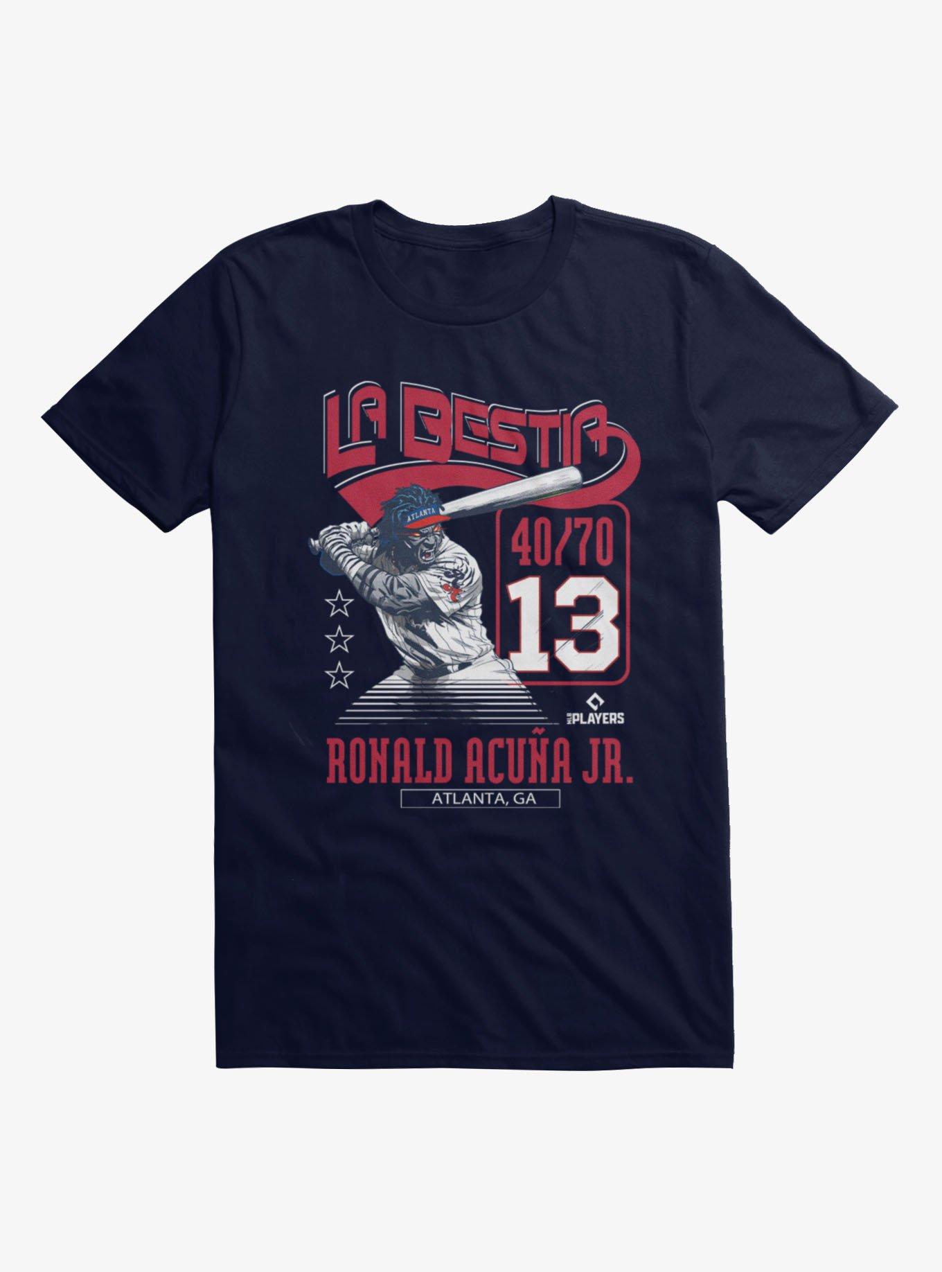 MLB Atlanta Braves Ronald Acuna Jr. La Bestia T-Shirt, , hi-res