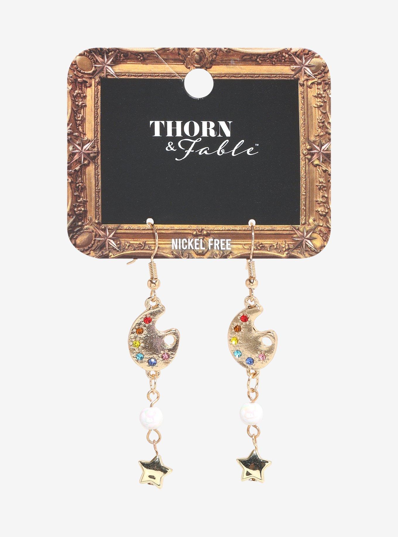Thorn & Fable Rainbow Paint Palette Earrings, , hi-res