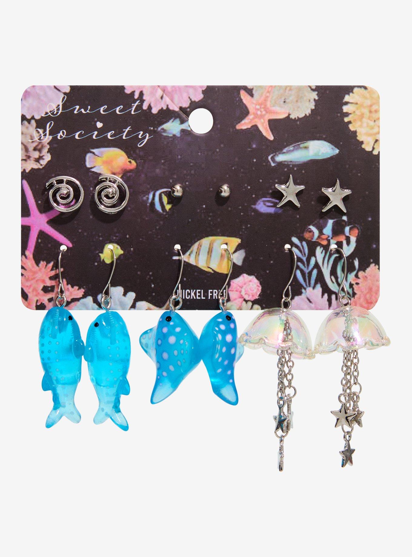 Sweet Society Sea Animal Earring Set, , hi-res