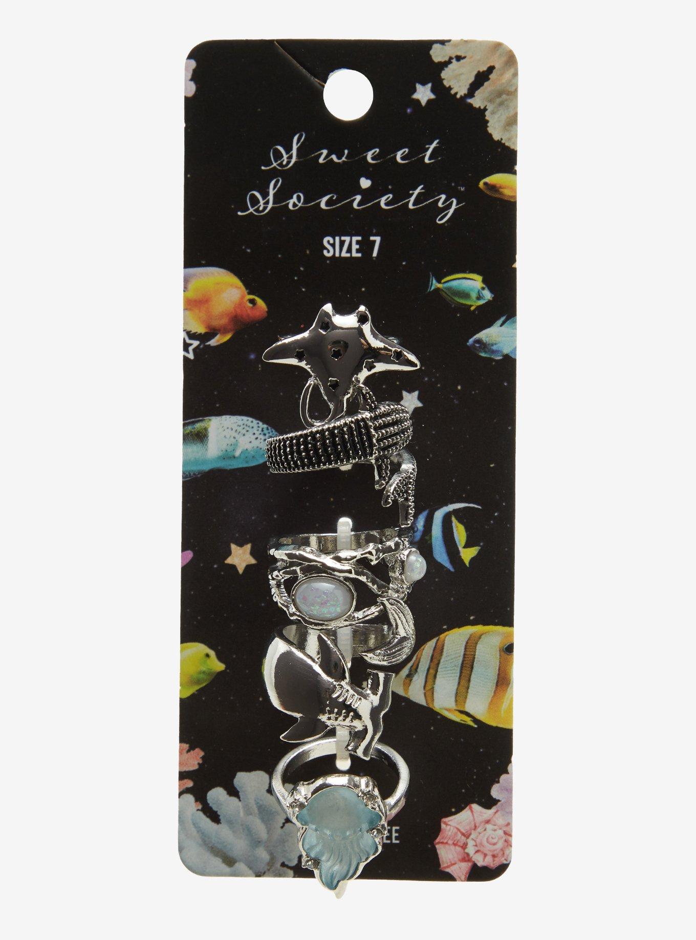 Sweet Society Sea Animal Ring Set, , hi-res