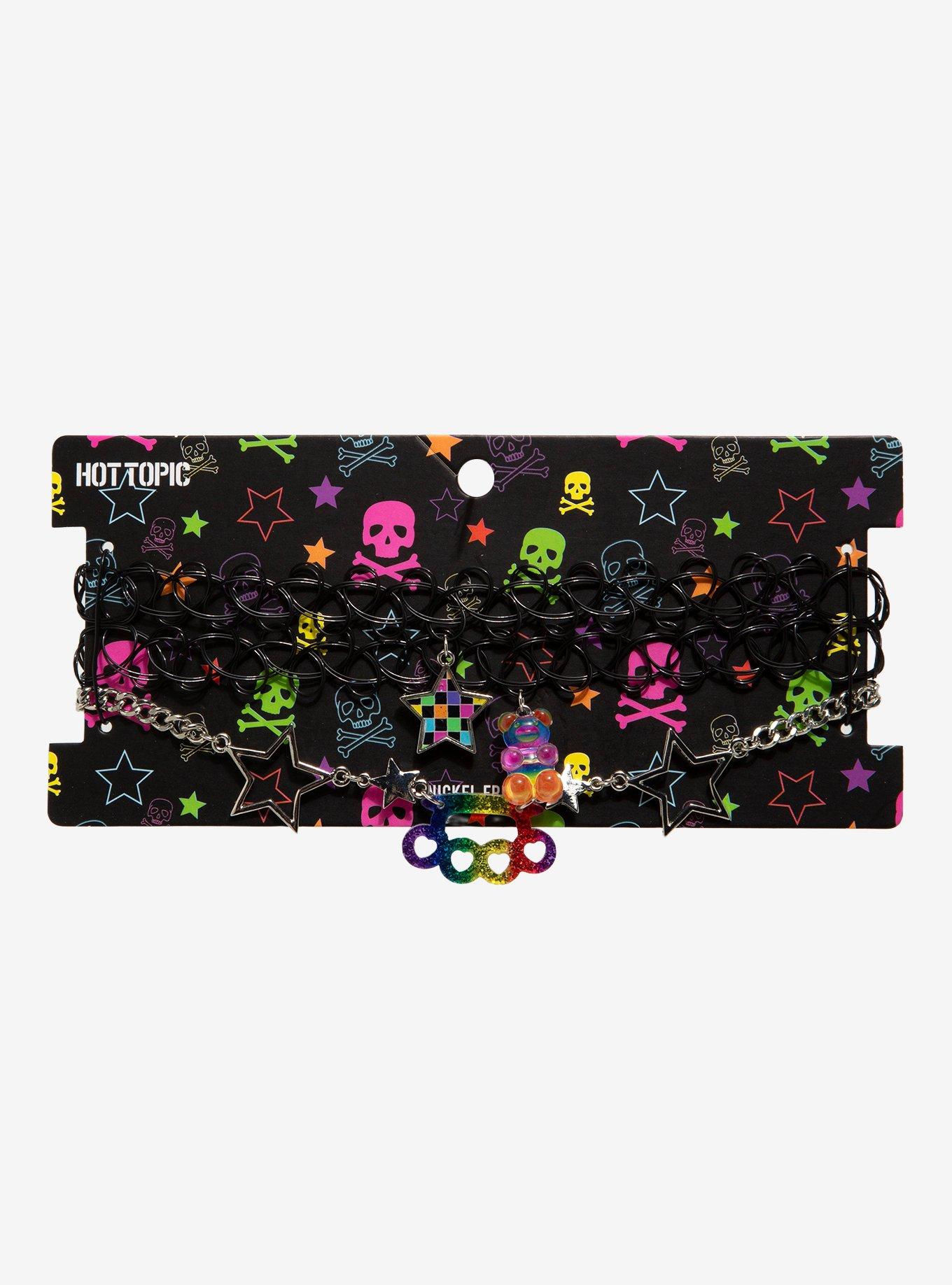 Rainbow Star Brass Knuckle Choker Set, , hi-res