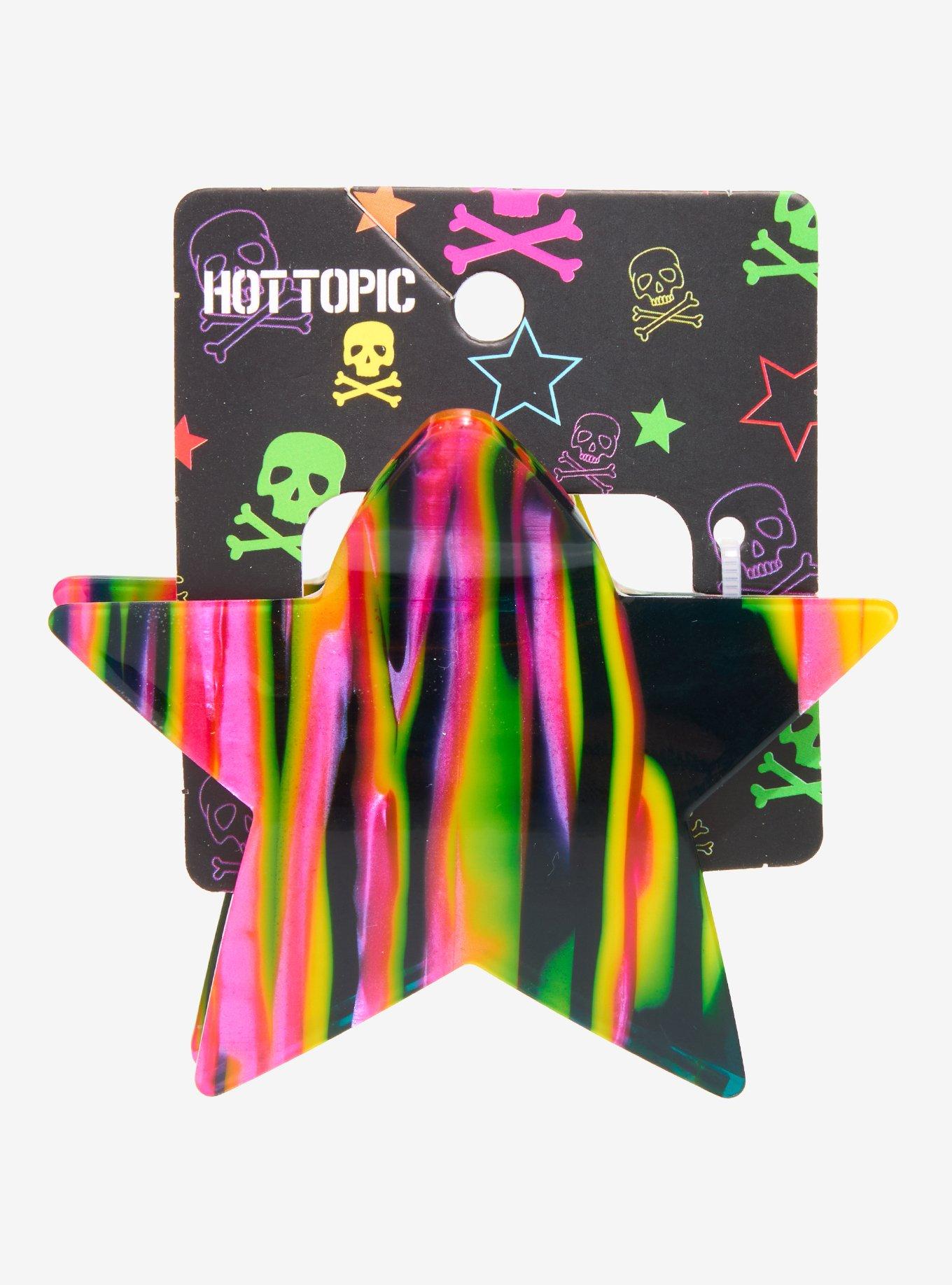 Star Multicolor Marble Stripe Claw Hair Clip, , hi-res