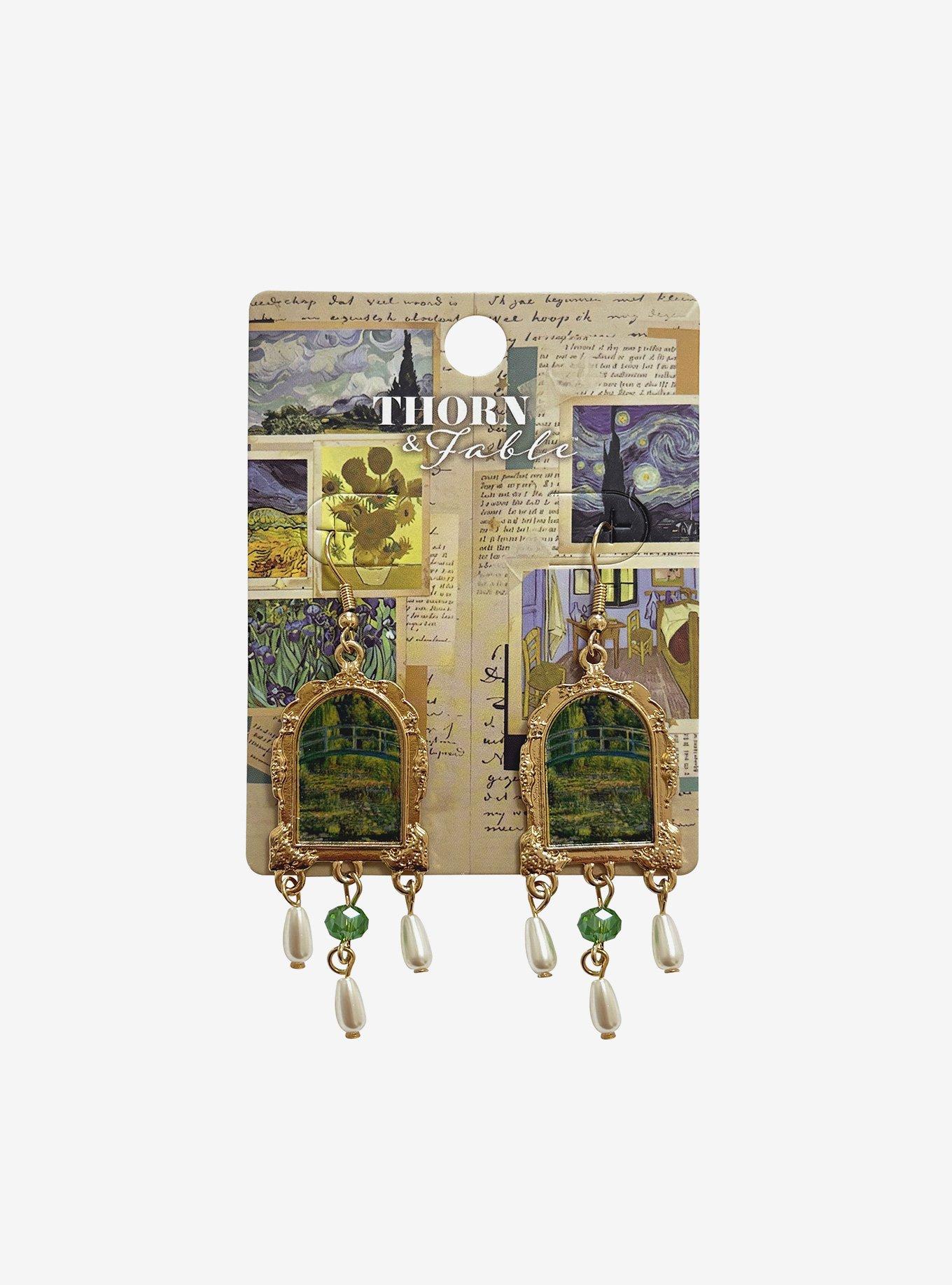 Thorn & Fable Monet Frame Drop Earrings, , hi-res