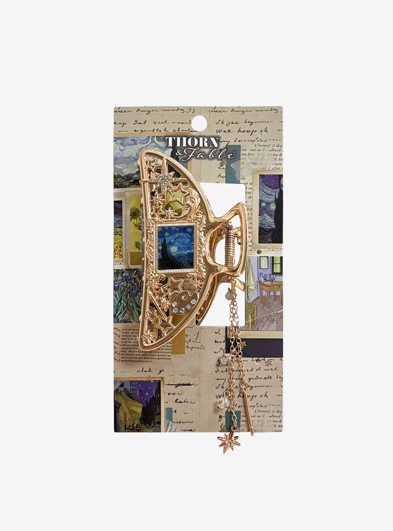 Thorn & Fable Starry Night Celestial Claw Hair Clip, , hi-res