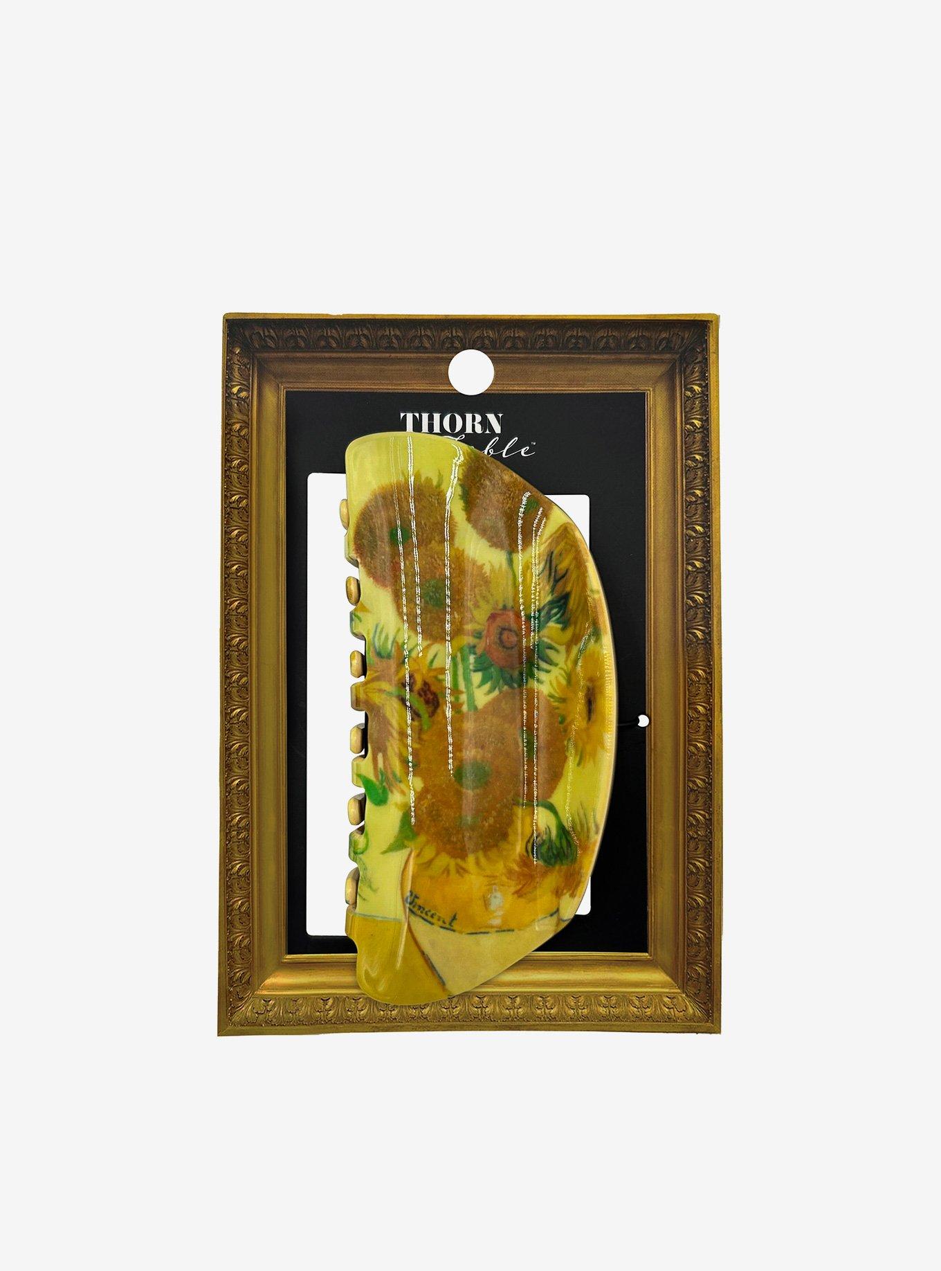 Thorn & Fable Van Gogh Sunflowers Claw Hair Clip, , hi-res