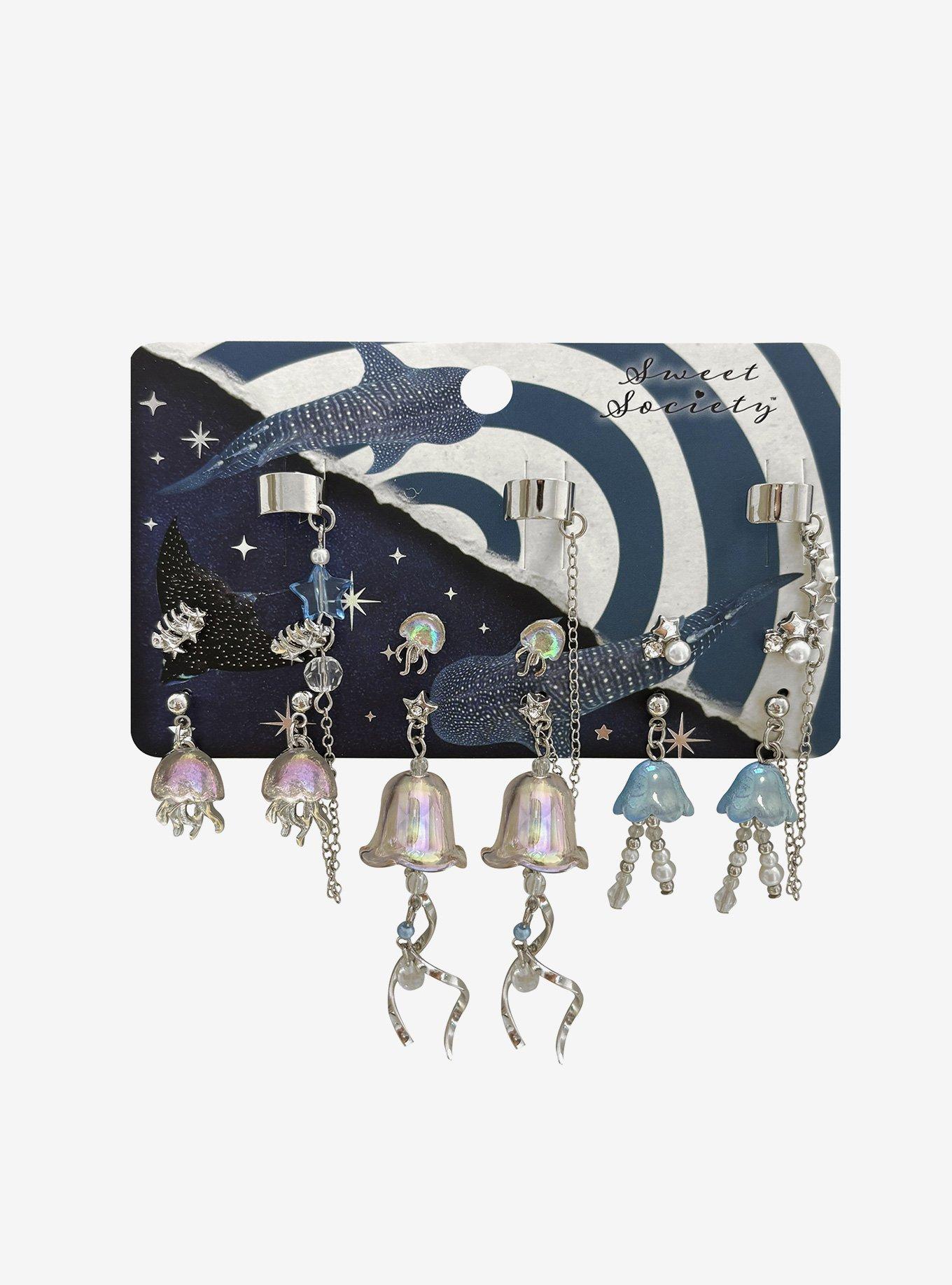 Sweet Society Jellyfish Cuff Earring Set, , hi-res