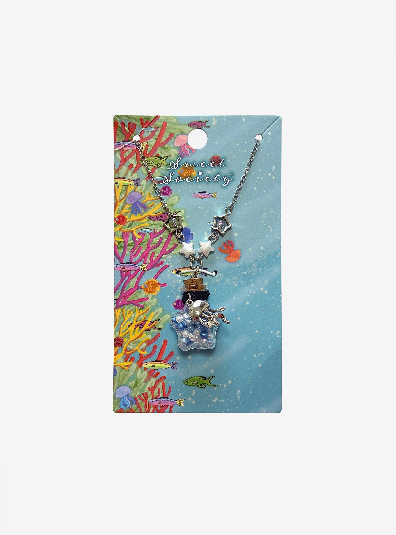 Sweet Society Jellyfish Star Bottle Necklace, , hi-res