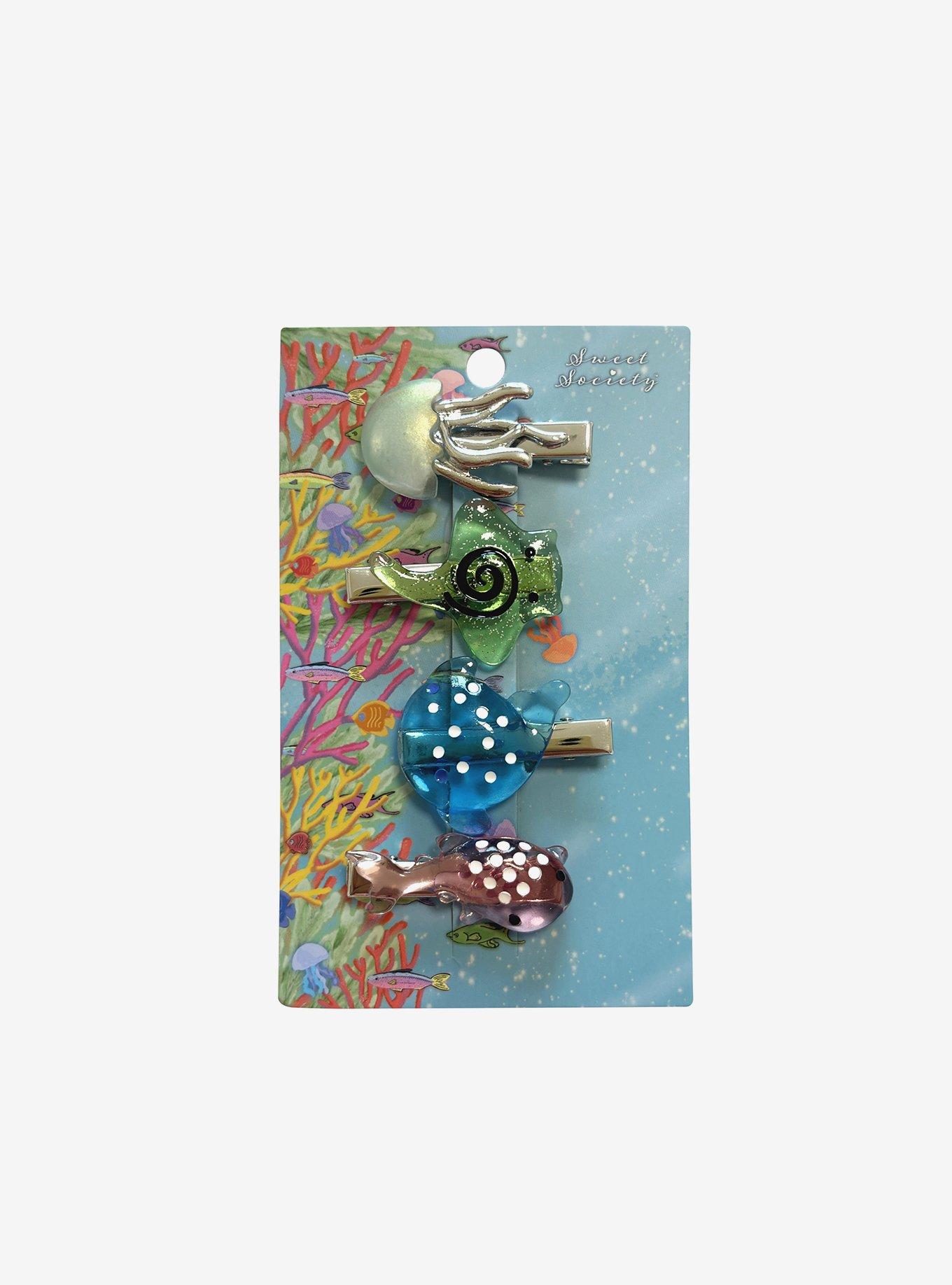 Sweet Society Sea Critter Hair Clip Set, , hi-res