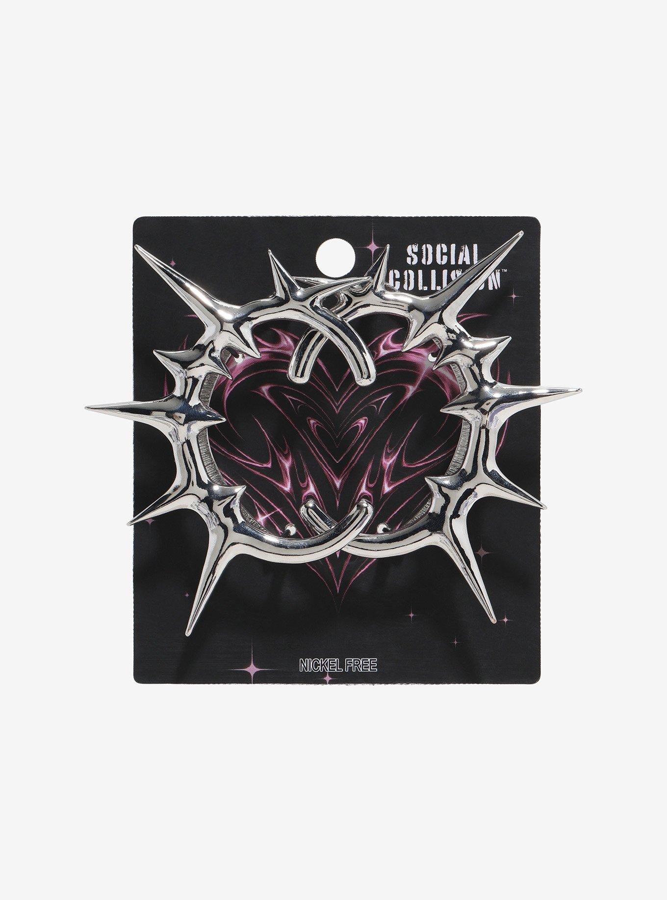 Social Collision Cyber Spike Ear Cuff Set, , hi-res