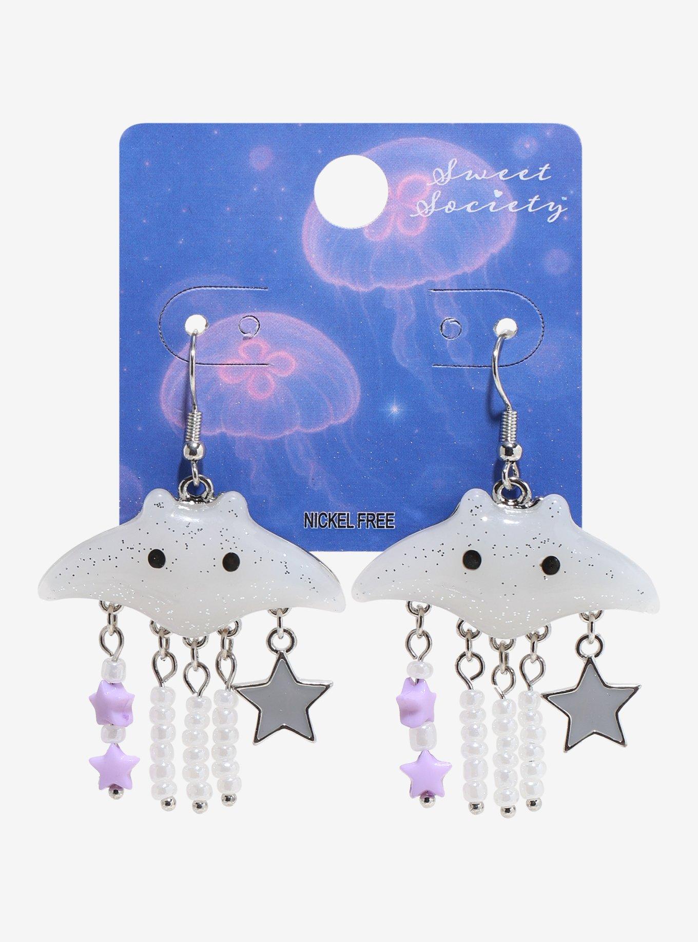 Sweet Society Manta Ray Pearl Bead Earrings, , hi-res