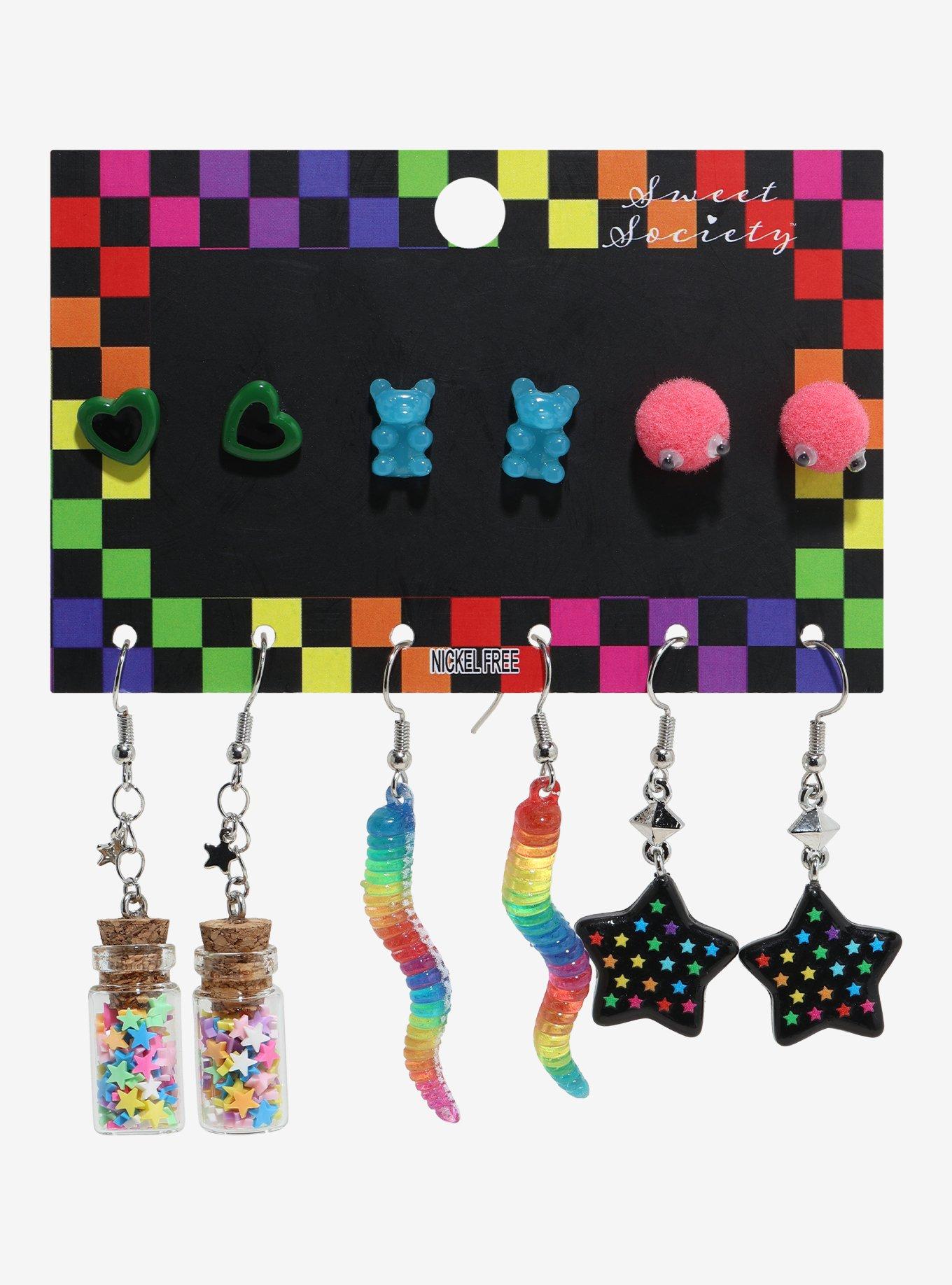 Sweet Society Rainbow Candy Star Earring Set, , hi-res