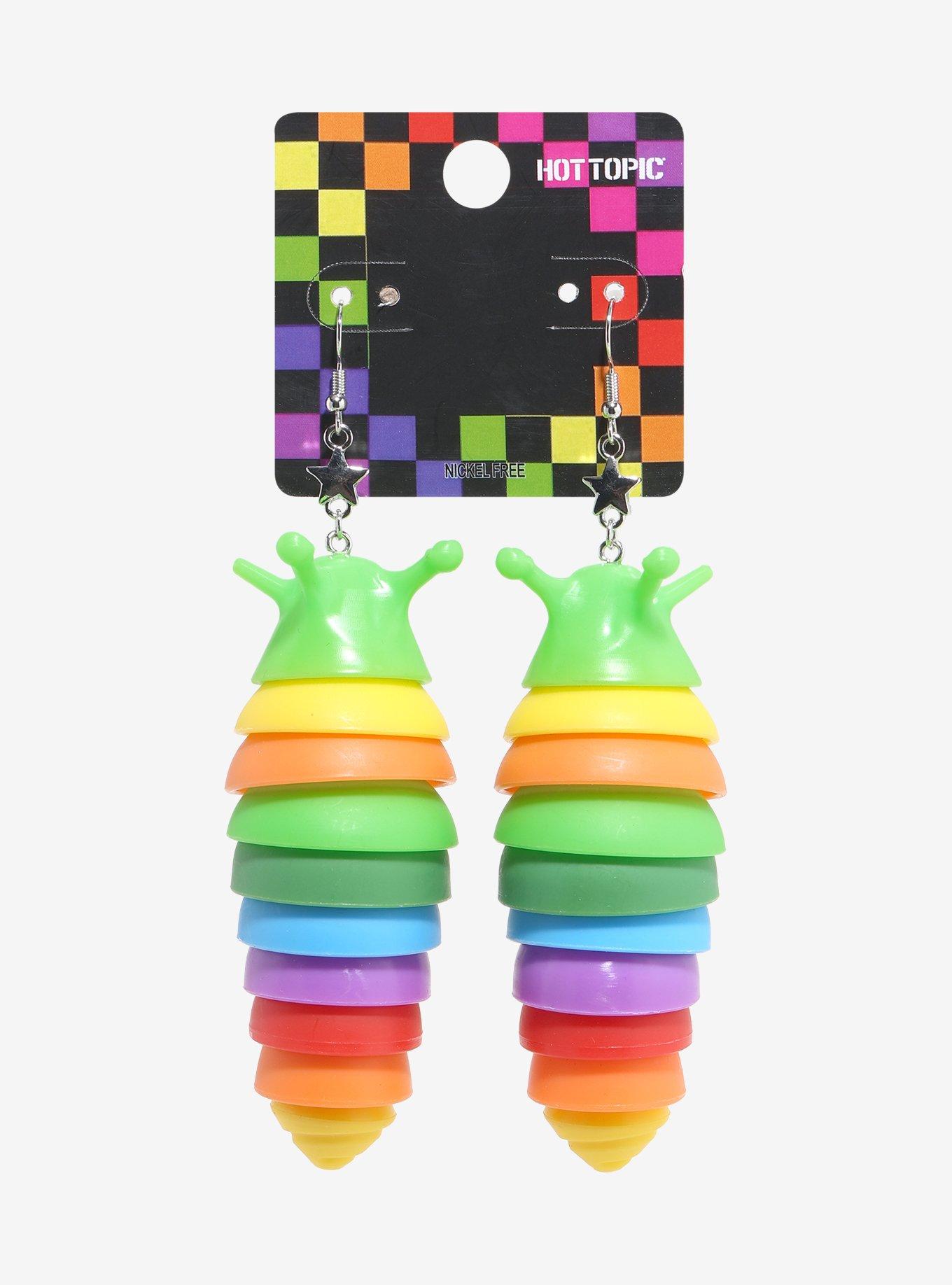 Rainbow Slug Drop Earrings, , hi-res