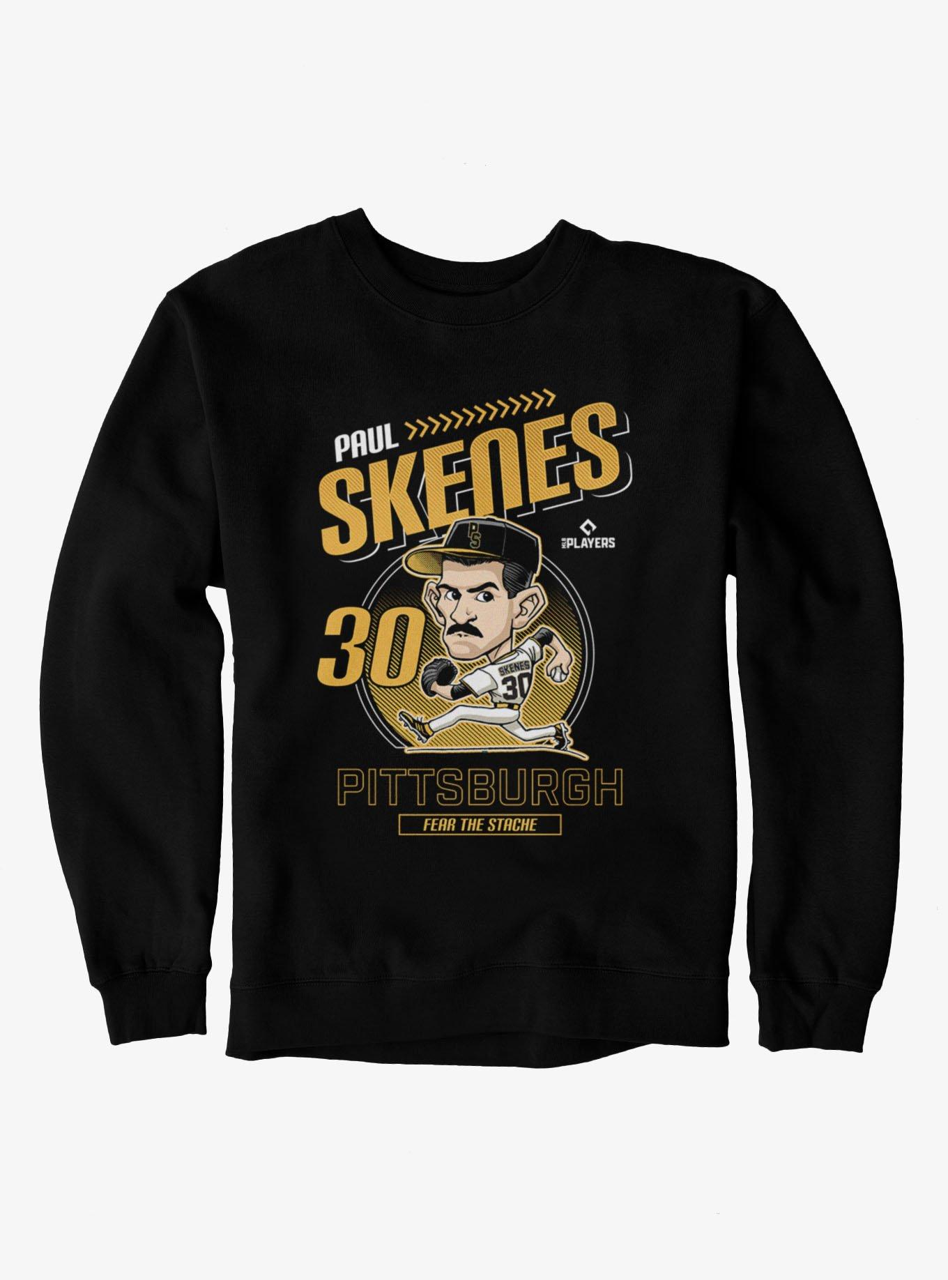 MLB Pittsburgh Pirates Paul Skenes Fear The Stache Caricature Sweatshirt, , hi-res