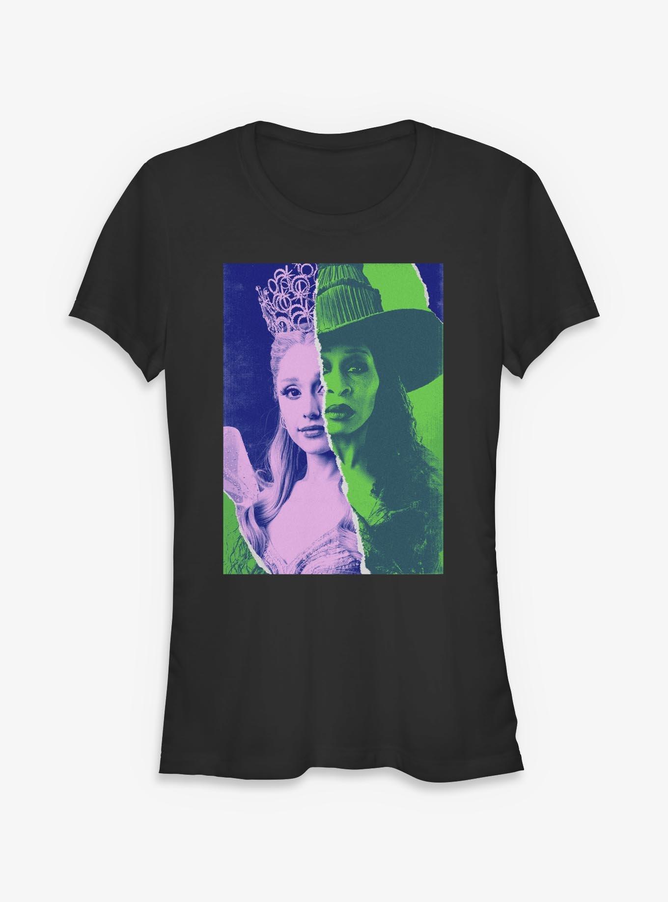 Wicked: For Good Glinda & Elphaba Split Poster Girls T-Shirt, , hi-res