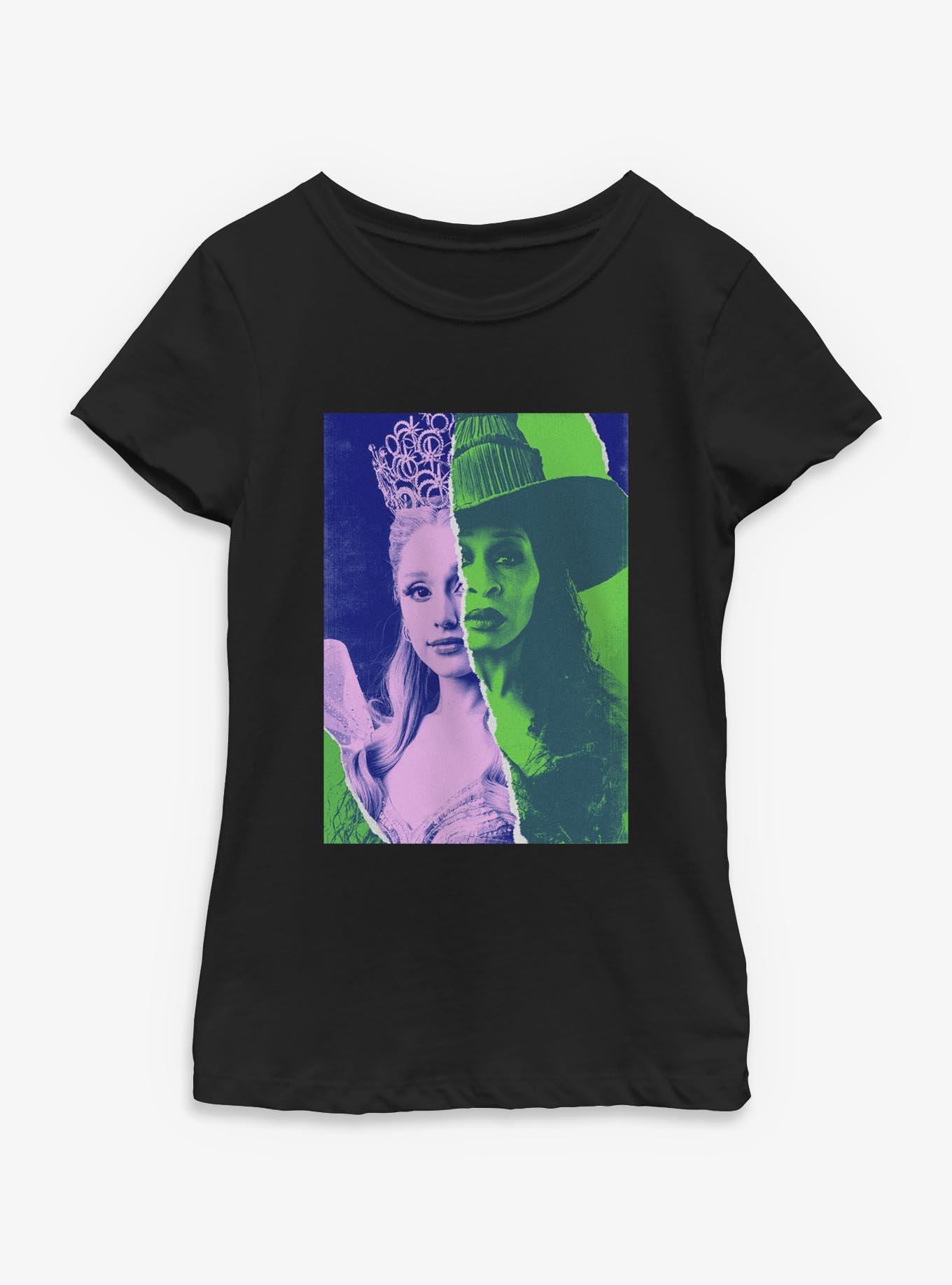 Wicked: For Good Glinda & Elphaba Split Poster Youth Girls T-Shirt, , hi-res