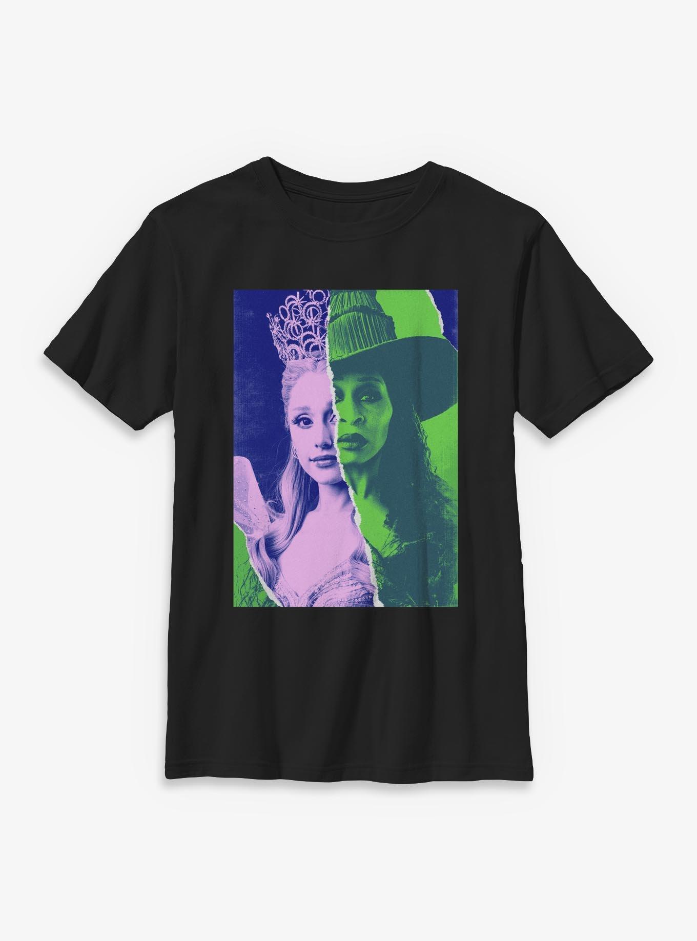 Wicked: For Good Glinda & Elphaba Split Poster Youth T-Shirt, , hi-res