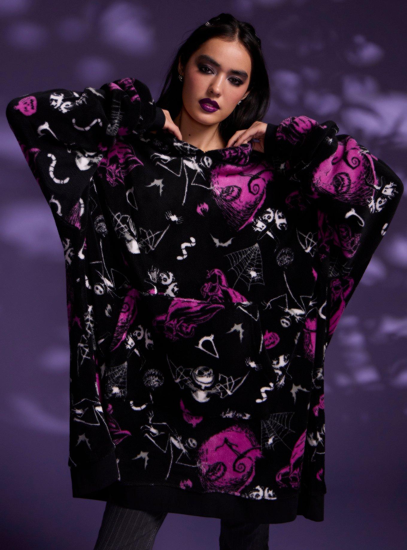 Her Universe The Nightmare Before Christmas Icons Fuzzy Oversized Hoodie, , hi-res