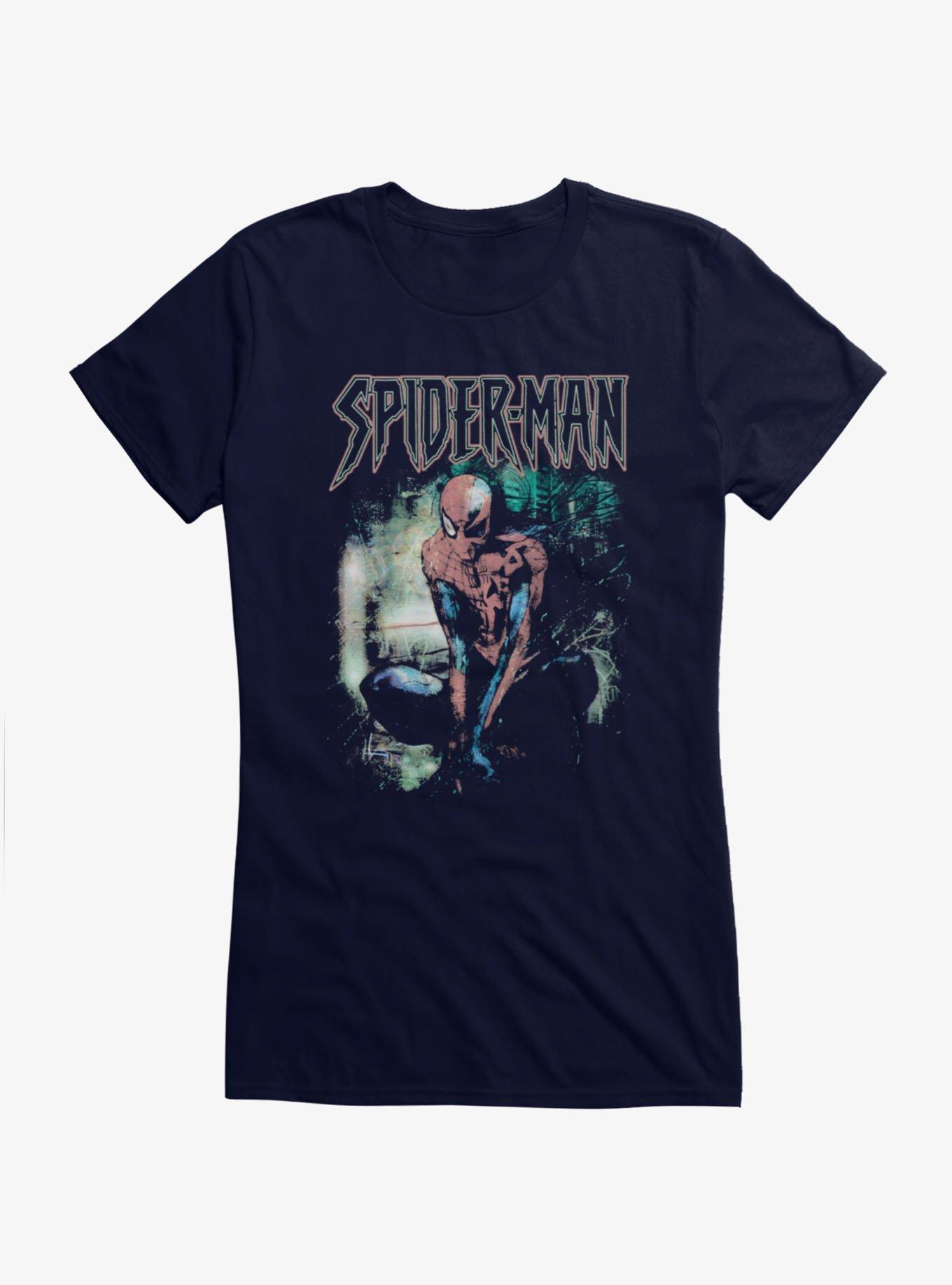 Marvel Spider-Man Vintage Grunge Croutch Girls T-Shirt