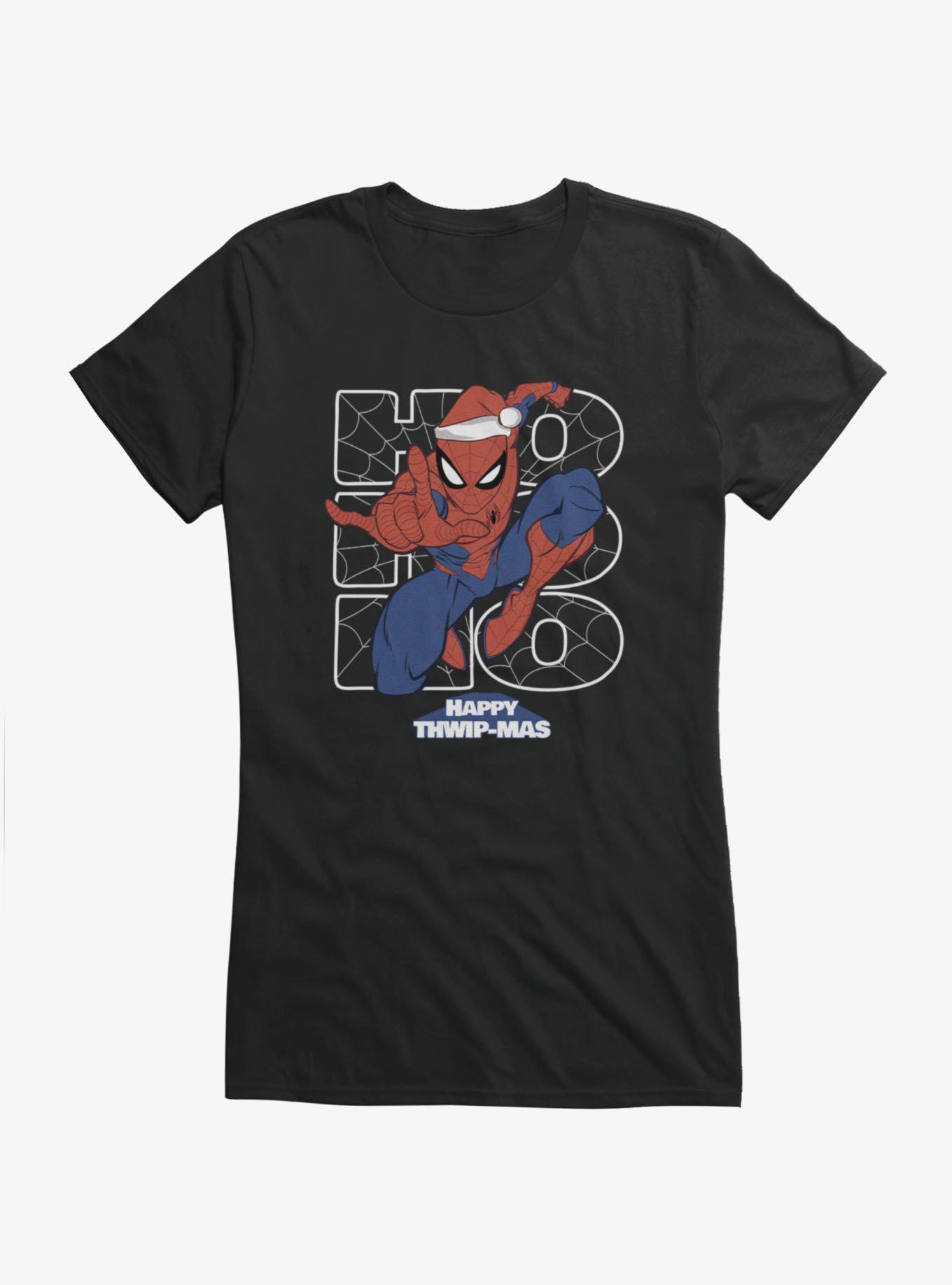 Marvel Spider-Man Ho-Ho-Ho Happy Thwip-Mas Girls T-Shirt