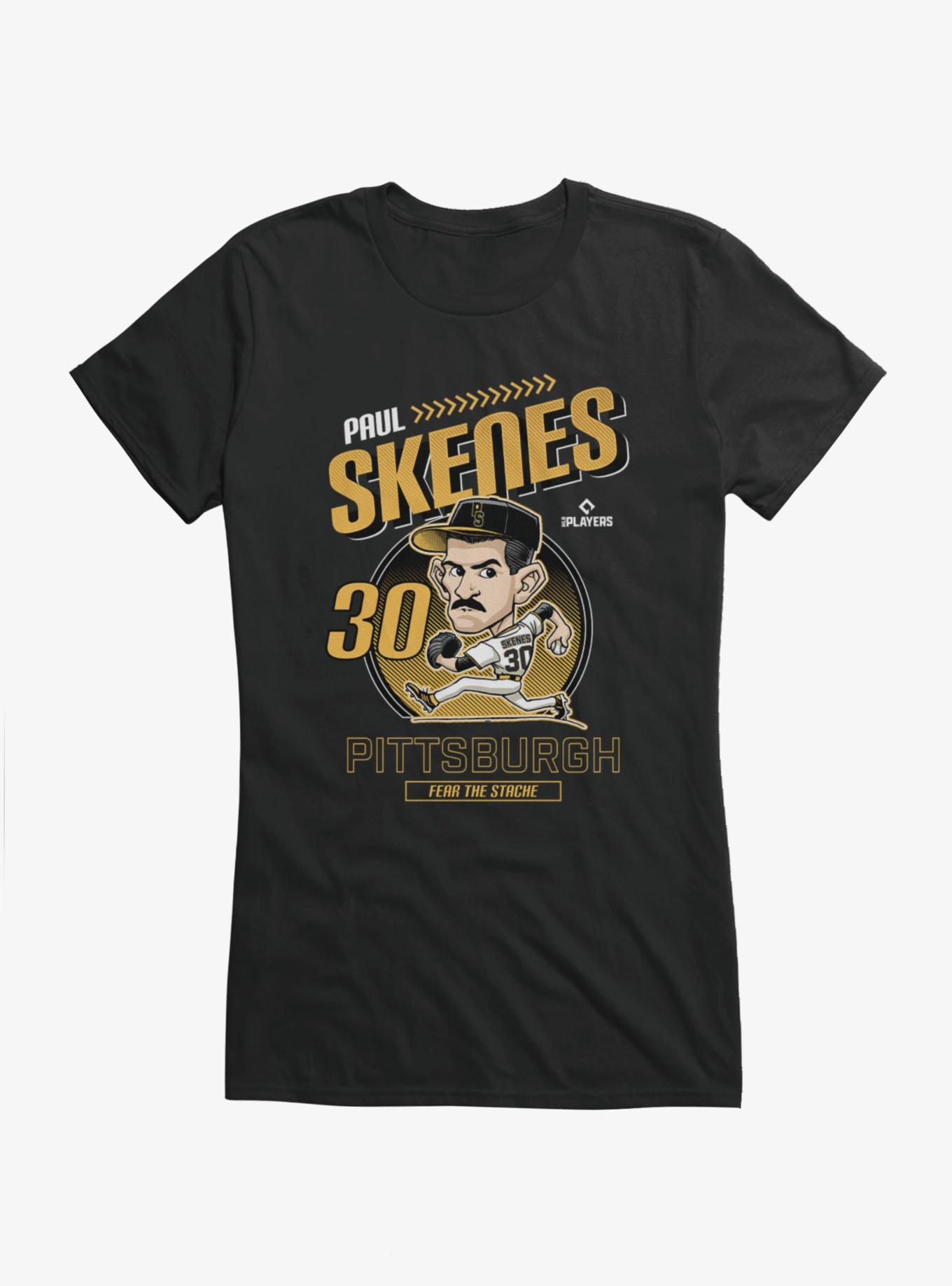 MLB Pittsburgh Pirates Paul Skenes Fear The Stache Caricature Girls T-Shirt, , hi-res