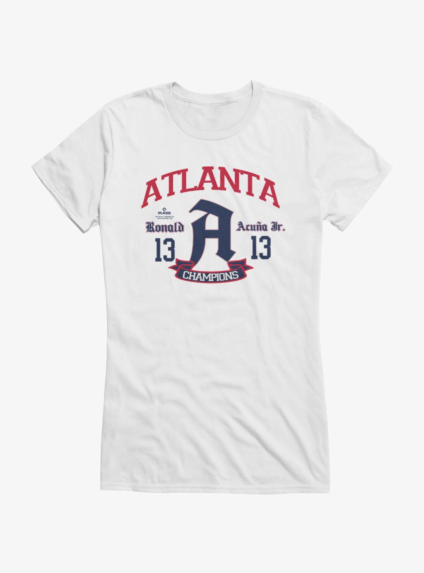 MLB Atlanta Braves Ronald Acuna Jr. Atlanta Arch Champion Girls T-Shirt, , hi-res