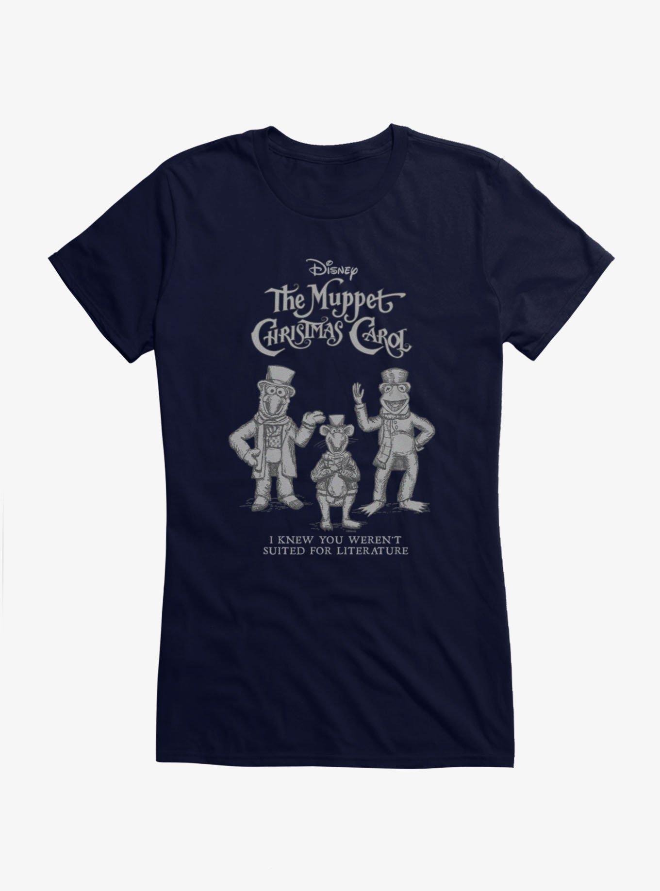 Disney The Muppets Christmas Carol Not Suited For Literature Kermit Gonzo Rizzo Girls T-Shirt, , hi-res