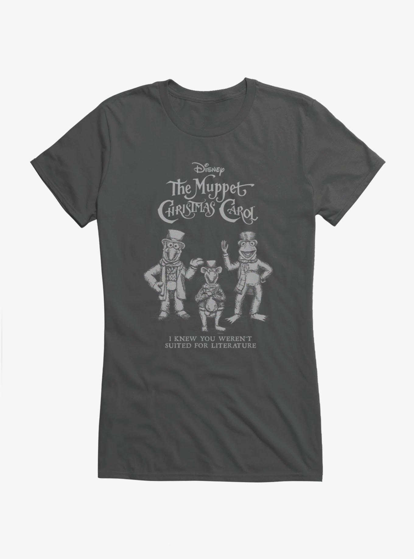Disney The Muppets Christmas Carol Not Suited For Literature Kermit Gonzo Rizzo Girls T-Shirt, , hi-res