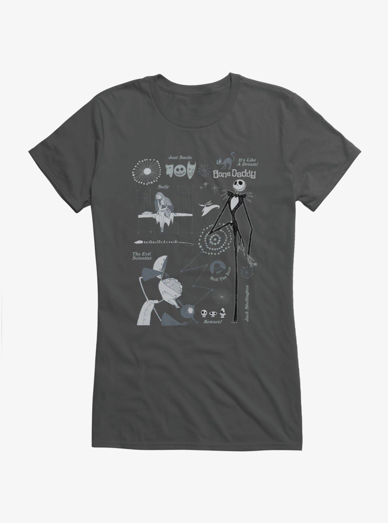 Disney Nightmare Before Christmas Iconic Characters Collage Girls T-Shirt