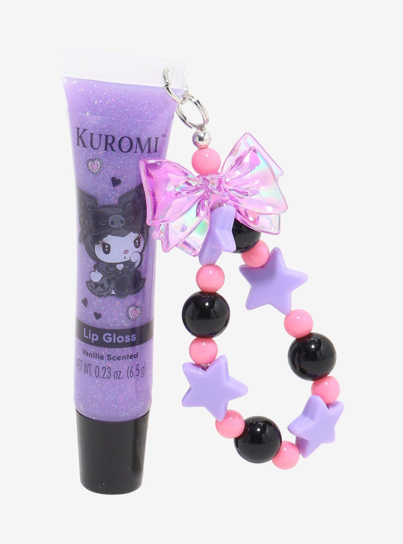 Kuromi Lip Gloss & Bracelet Set, , hi-res