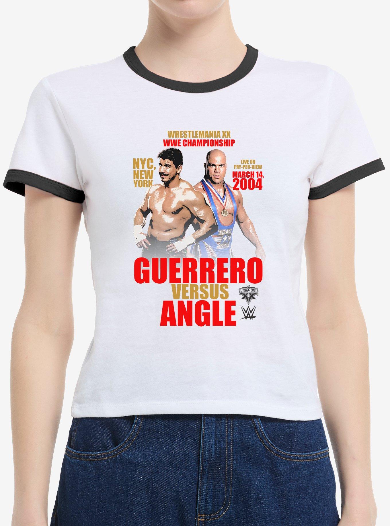 WWE Eddie Guerrero Vs Kurt Angle Wrestlemania XX Womens Baby Ringer T-Shirt, , hi-res