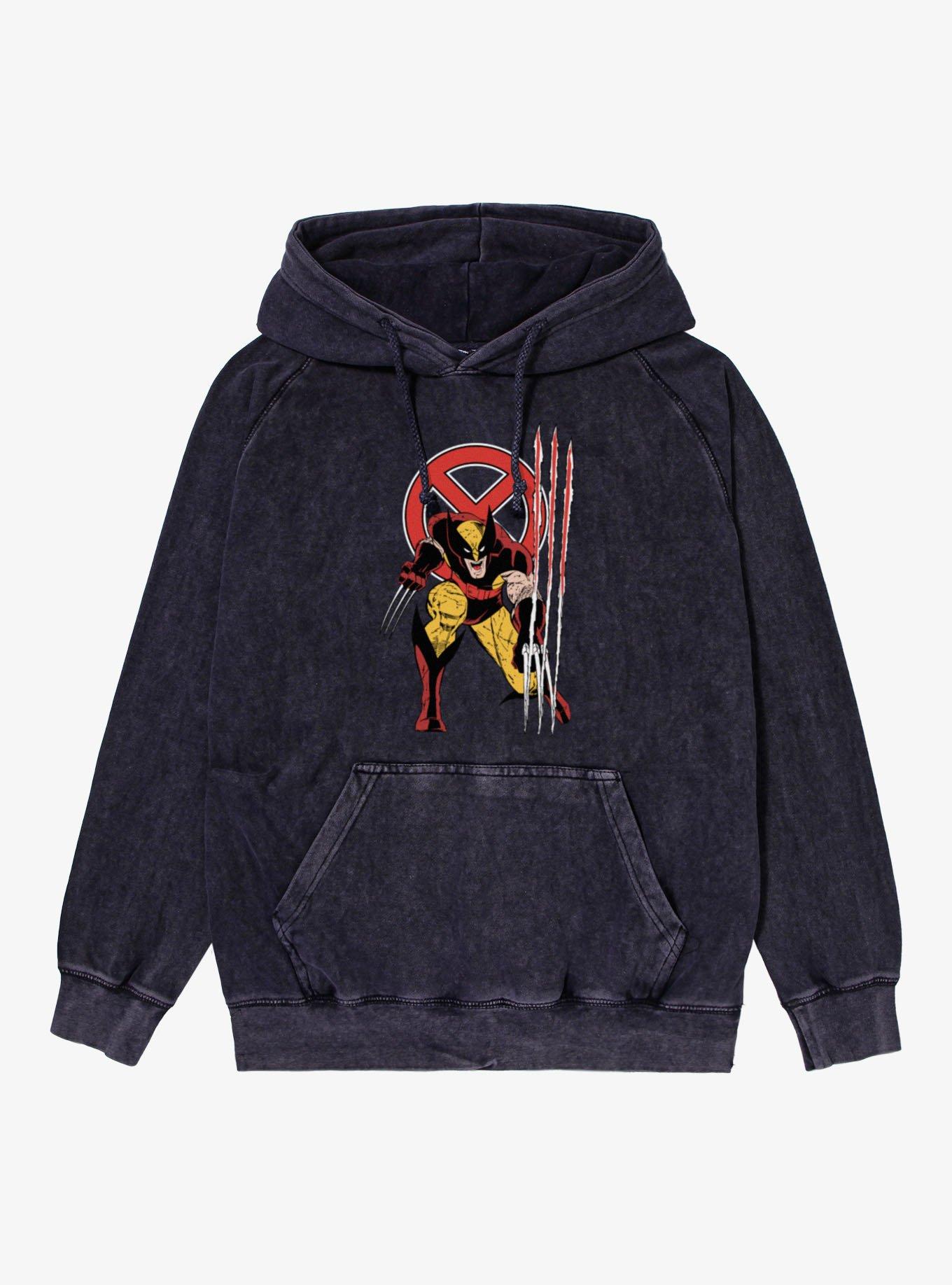 Marvel X-Men Wolverine Mineral Wash Hoodie Box Lunch Exclusive, , hi-res
