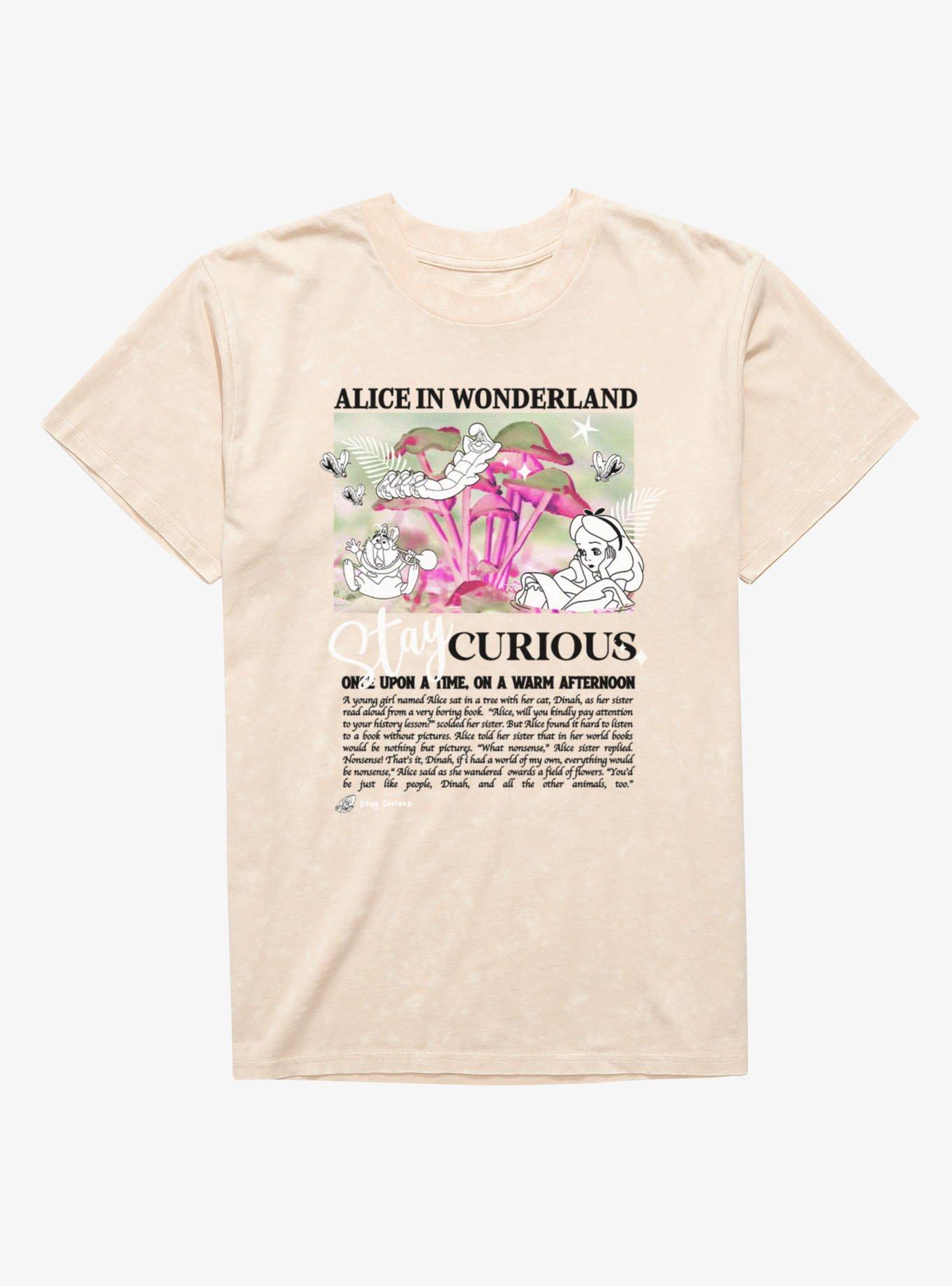 Disney Alice In Wonderland Stay Curious Mineral Wash T-Shirt Box Lunch Exclusive, , hi-res