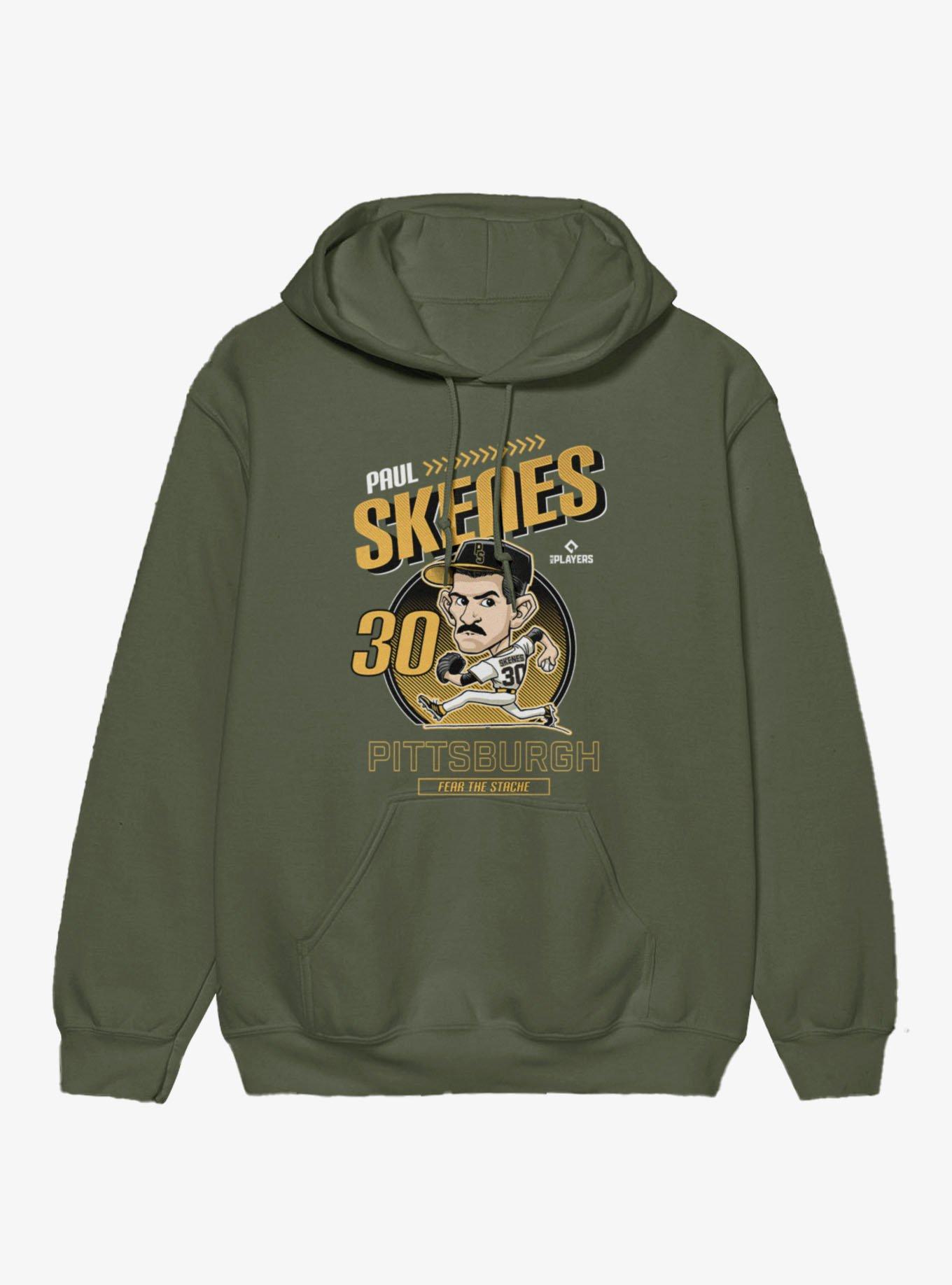 MLB Pittsburgh Pirates Paul Skenes Fear The Stache Caricature Hoodie, , hi-res