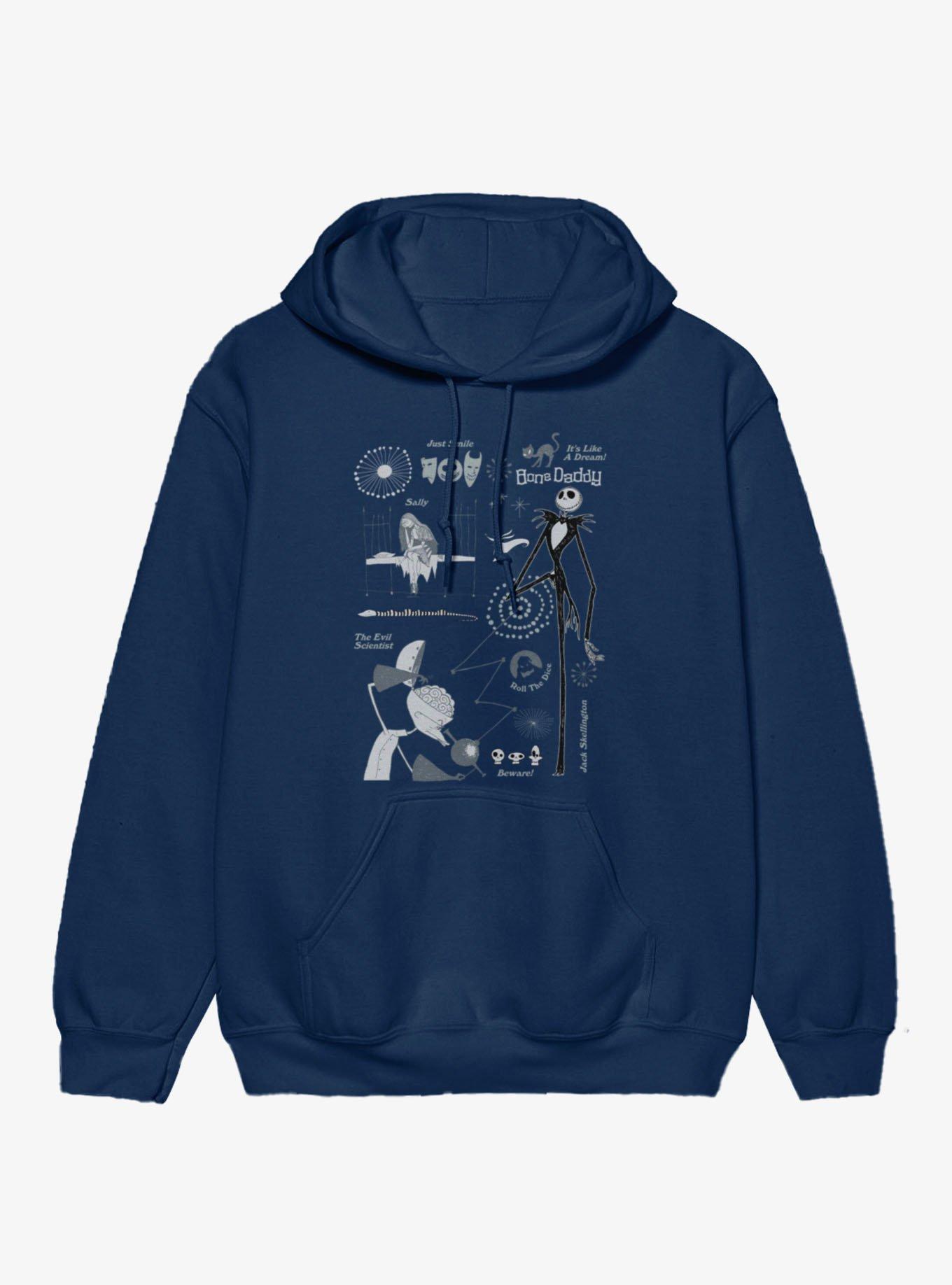 Disney Nightmare Before Christmas Iconic Characters Collage Hoodie