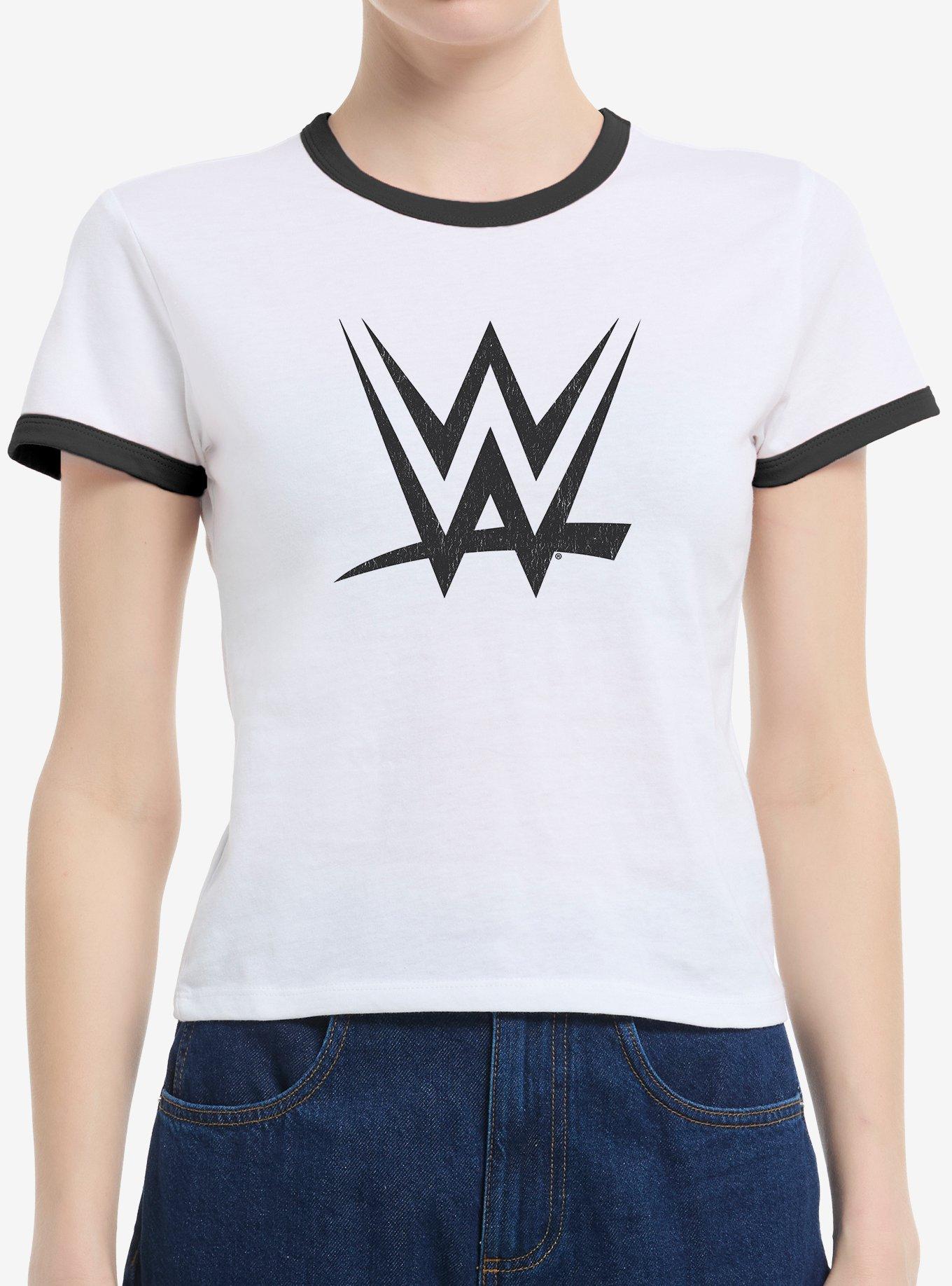 WWE Logo Womens Baby Ringer T-Shirt, , hi-res