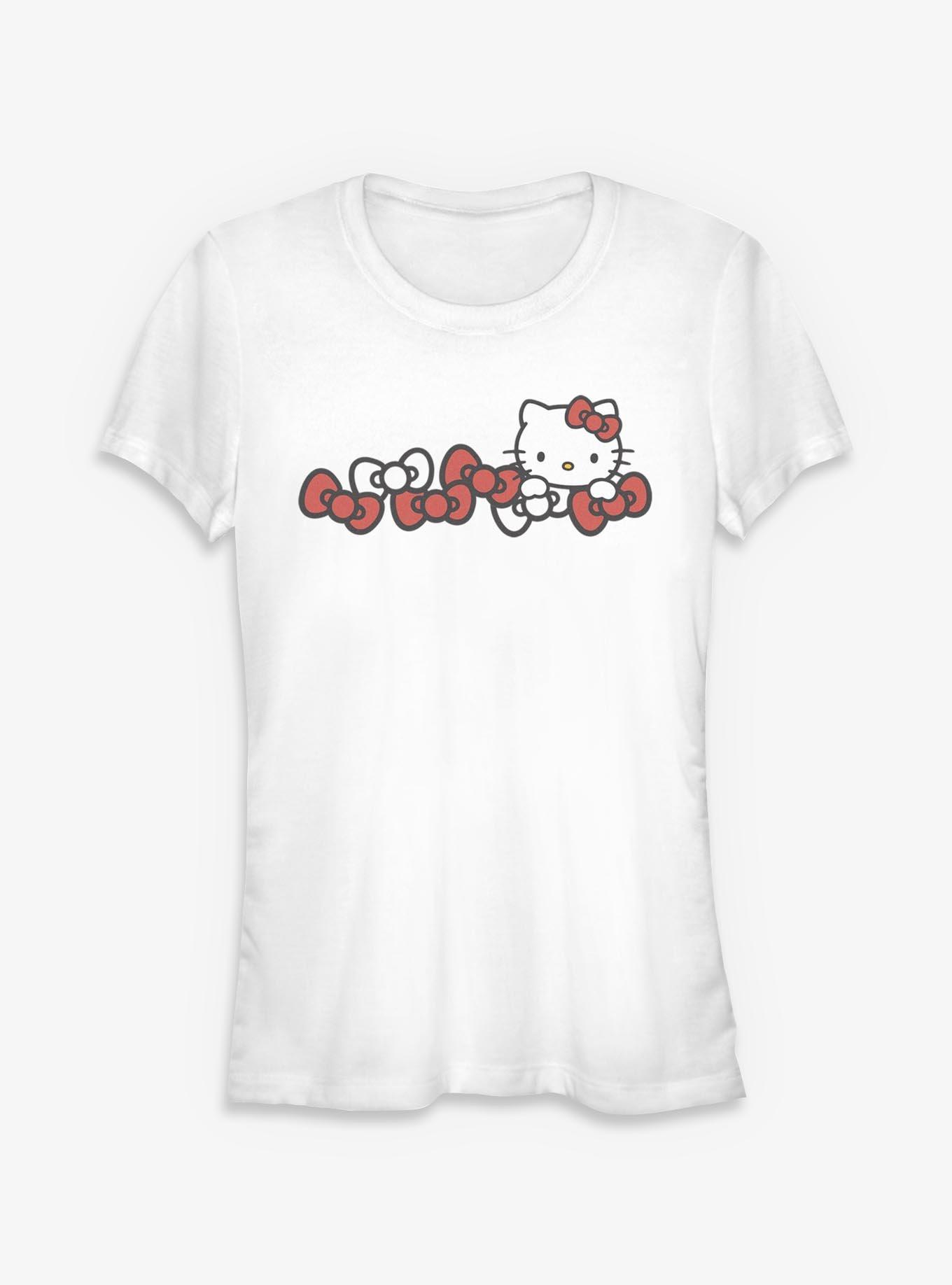 Hello Kitty Red And White Bows Girls T-Shirt
