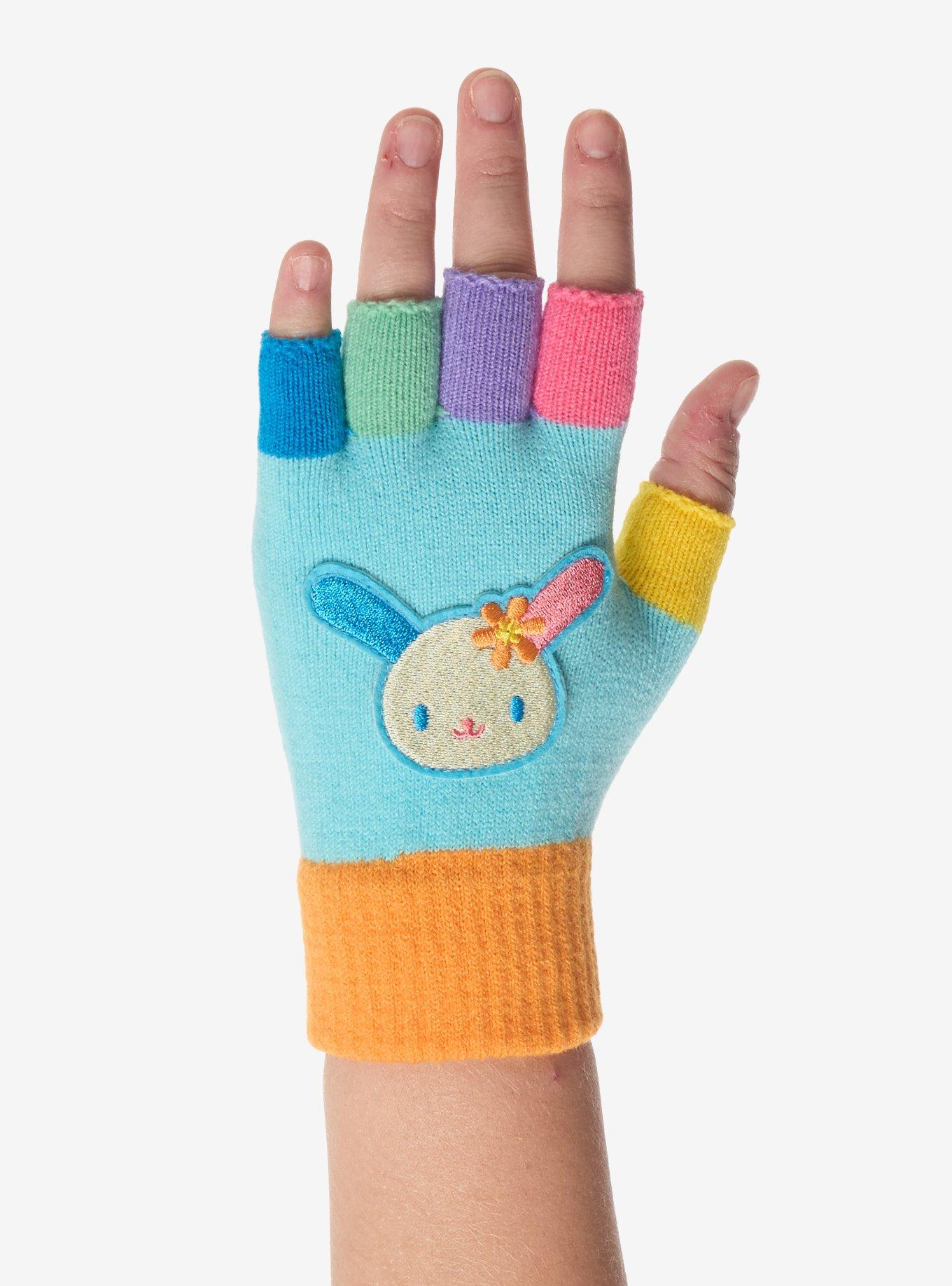 U*SA*HA*NA Rainbow Fingerless Gloves, , hi-res