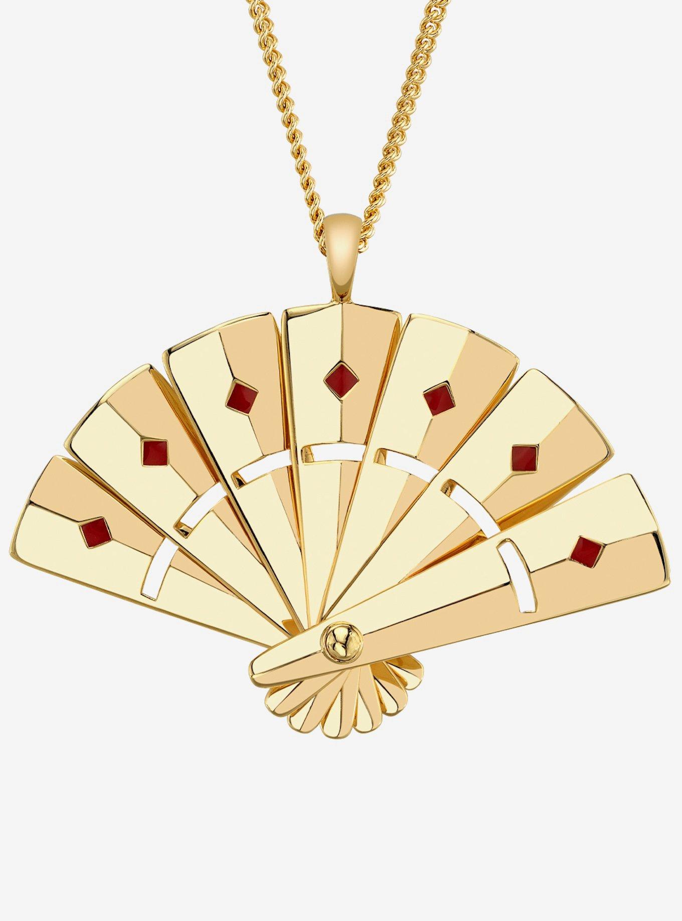 Avatar The Last Airbender X RockLove Kyoshi Warrior Fan Necklace, , hi-res