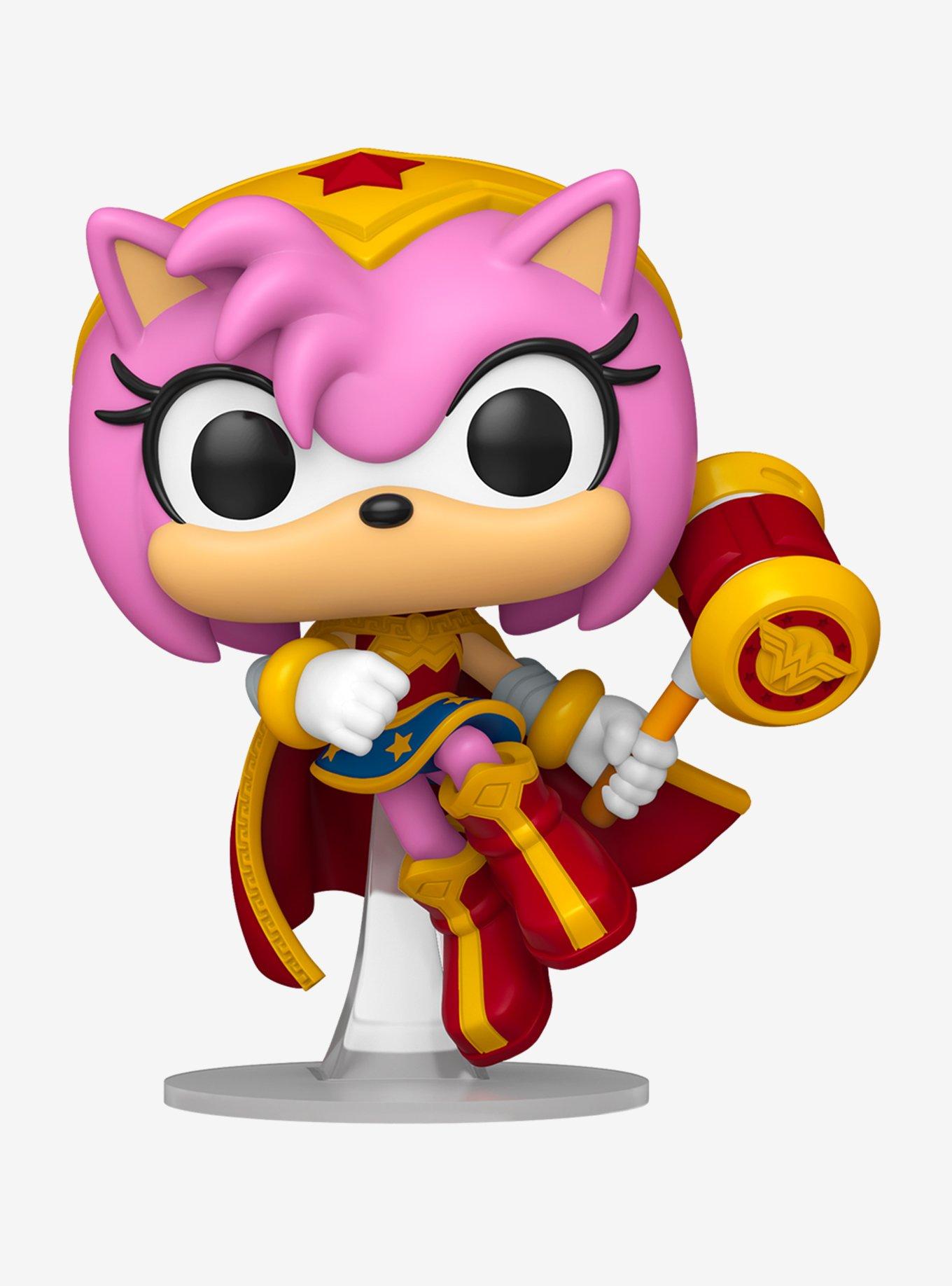Funko DC Comics X Sonic The Hedgehog Pop! Heroes Amy As Wonder Woman Vinyl Figure, , hi-res