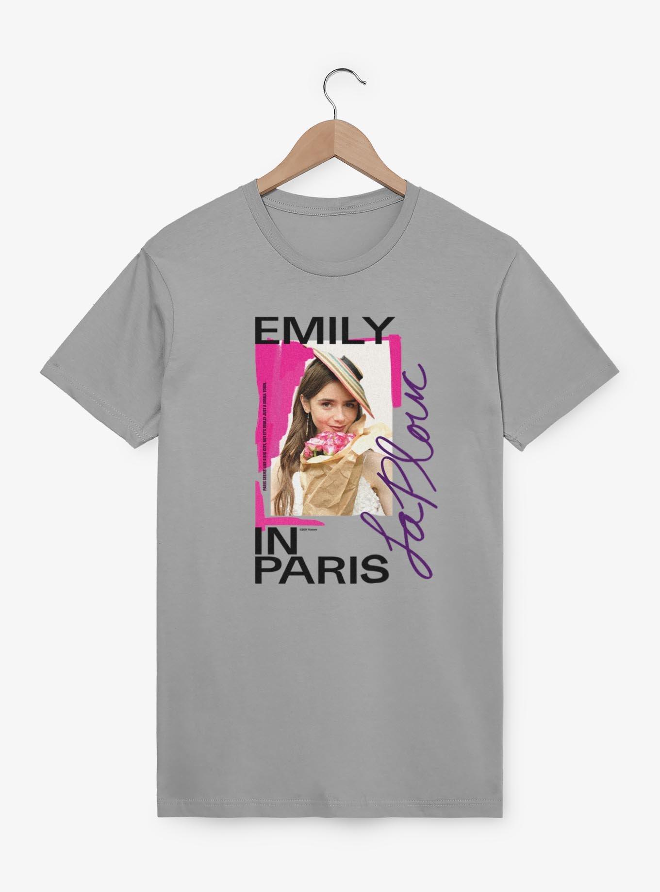 Emily In Paris Flowers Photo T-Shirt, SILVER, hi-res
