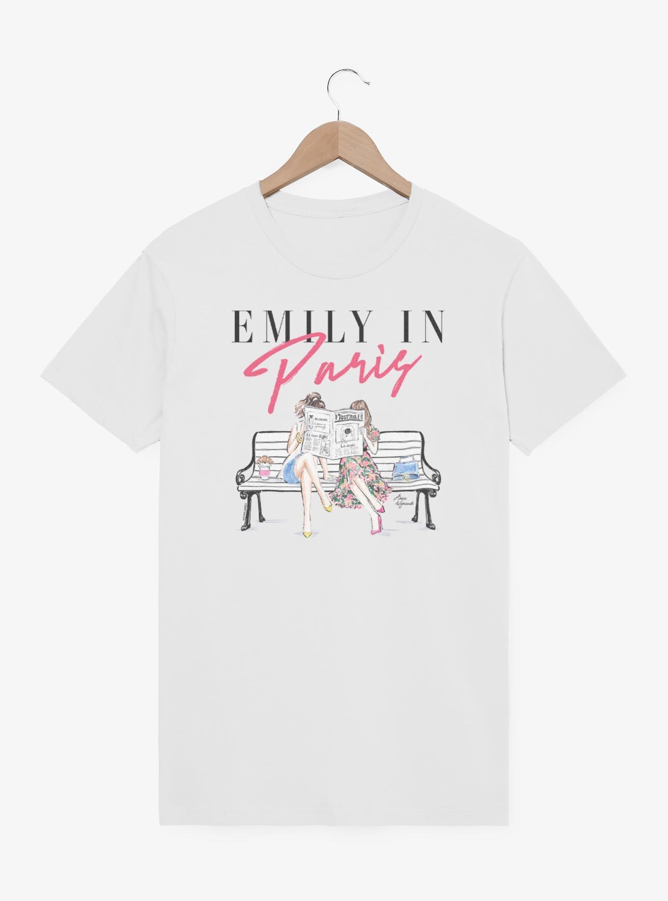 Emily In Paris Journal Reading Illustration T-Shirt, , hi-res