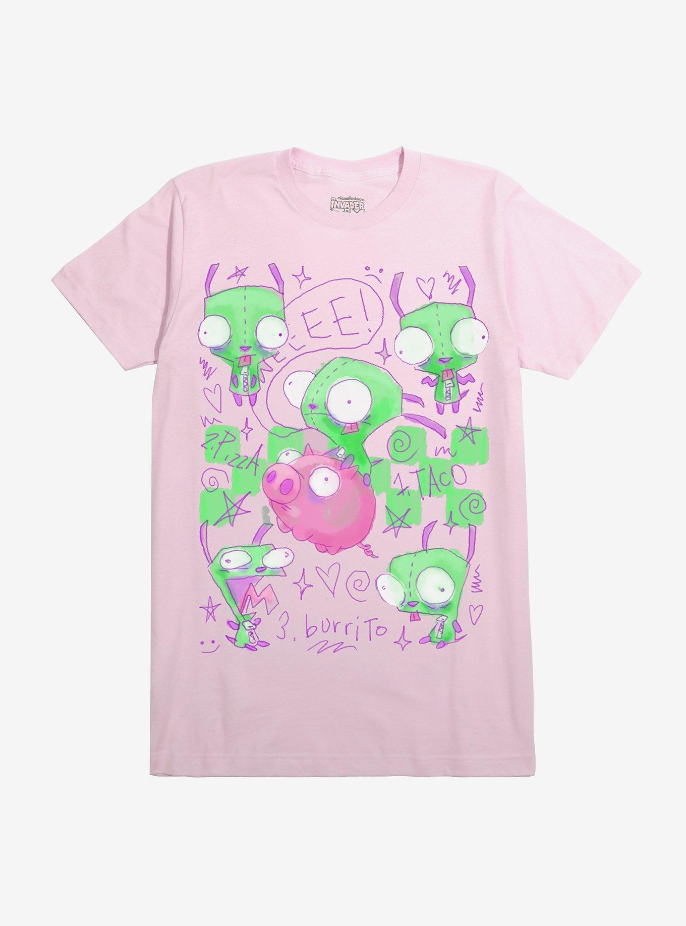 Invader Zim GIR Doodle Collage T-Shirt, , hi-res