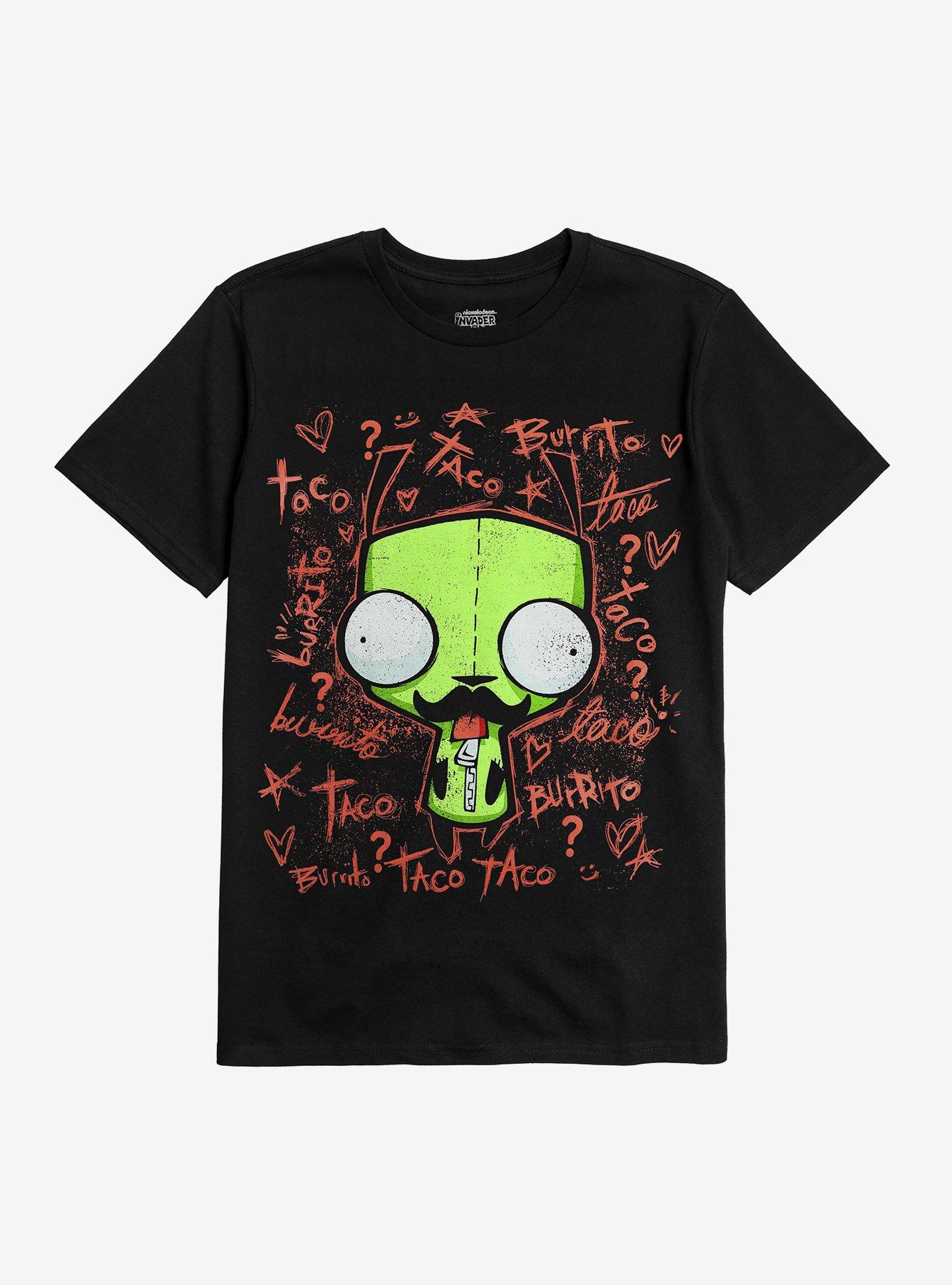 Invader Zim GIR Mustache T-Shirt, , hi-res