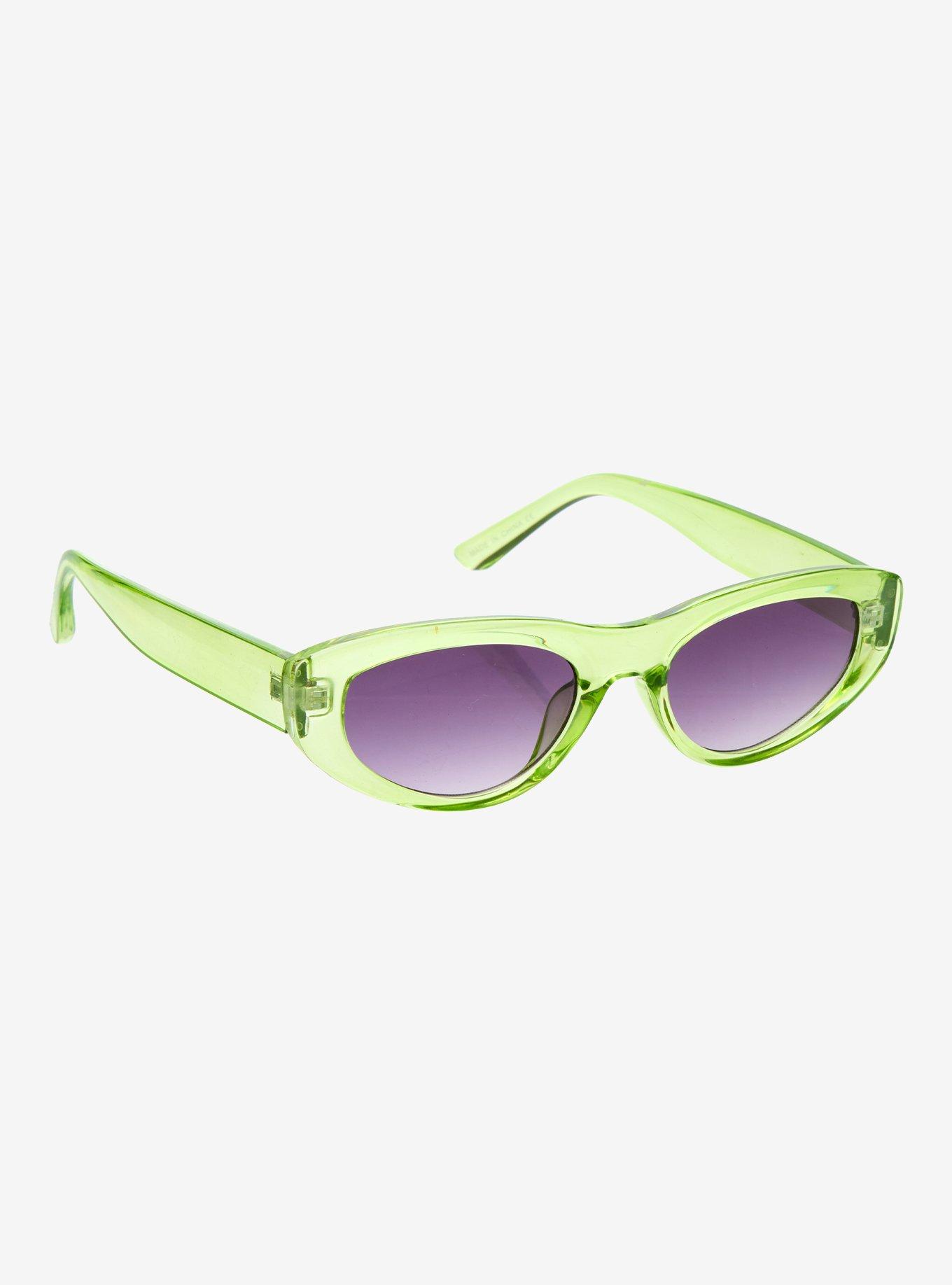Translucent Green Cat Eye Sunglasses, , hi-res