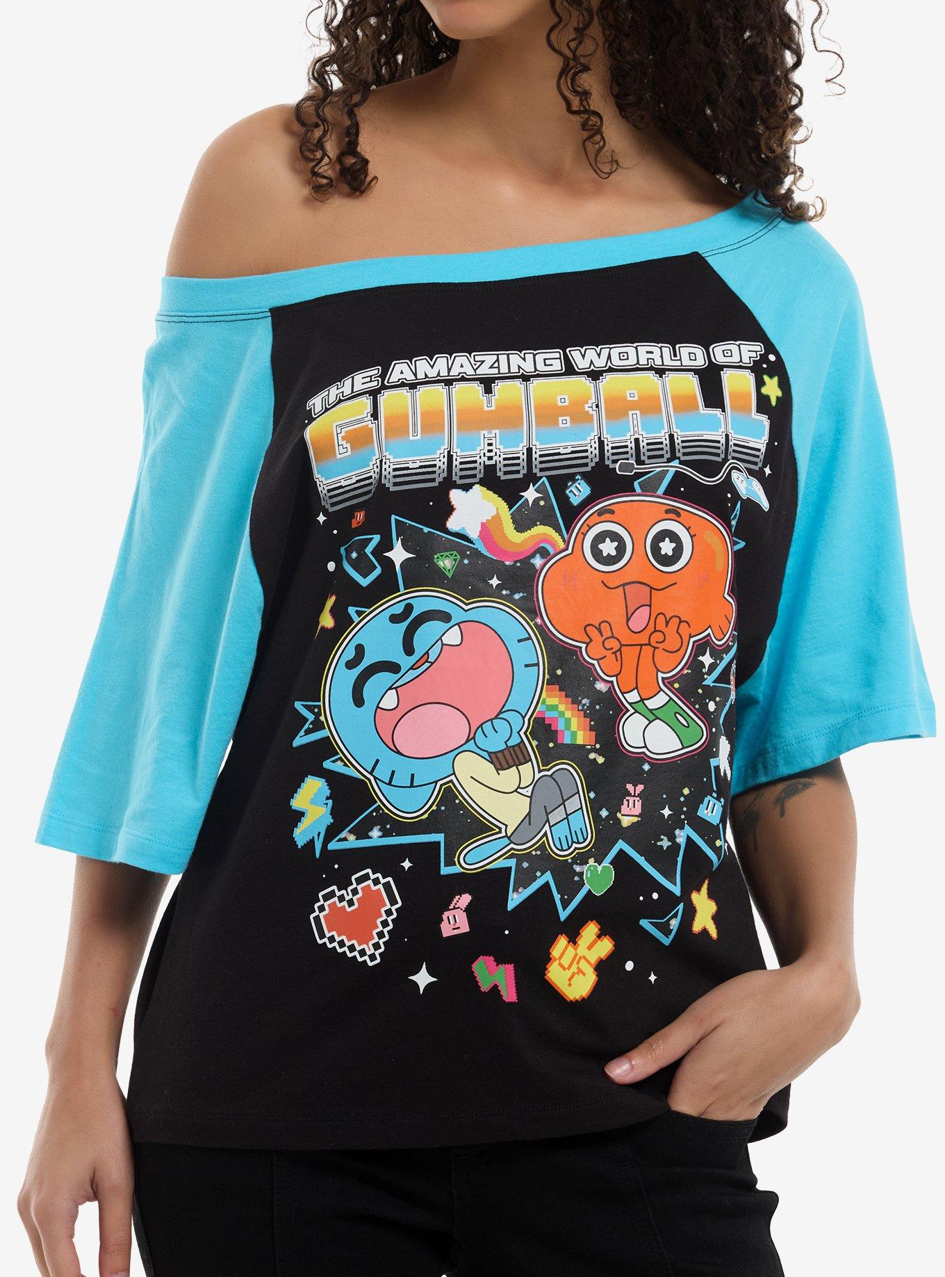 The Amazing World Of Gumball Digital Chaos Girls Raglan T-Shirt, , hi-res