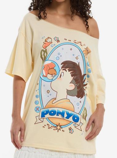 Studio Ghibli® Ponyo Kiss Girls Oversized T-Shirt | Hot Topic